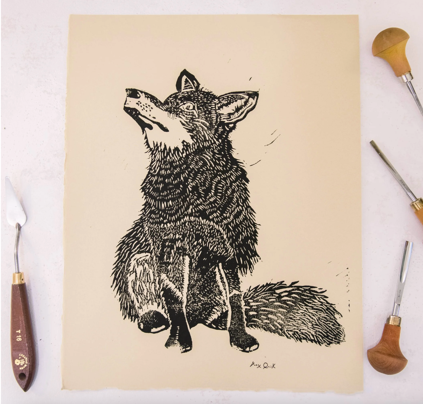 Coyote Linocut Prints by Alex Quirk - 11