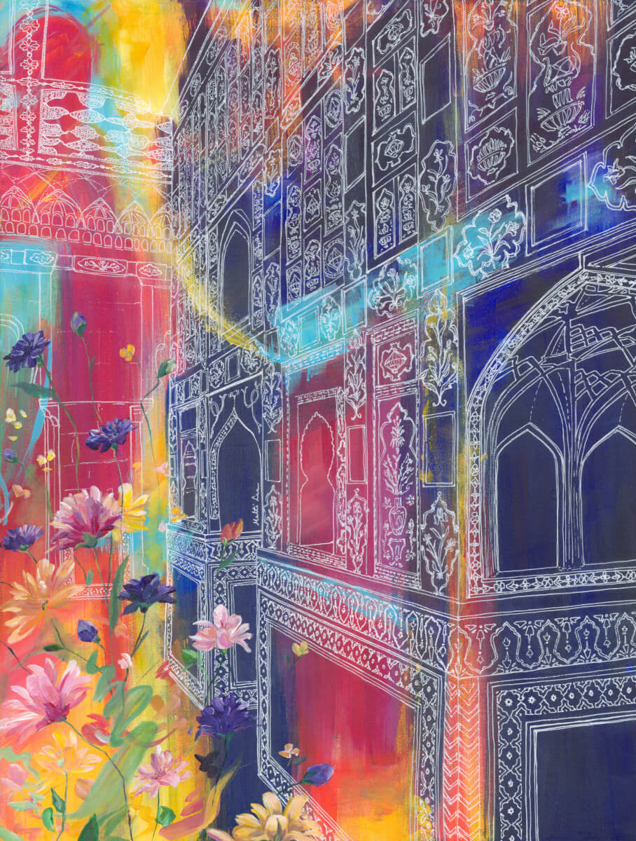 Echos of Ruby Lights Print by Malti B Lee + 11"x14"
