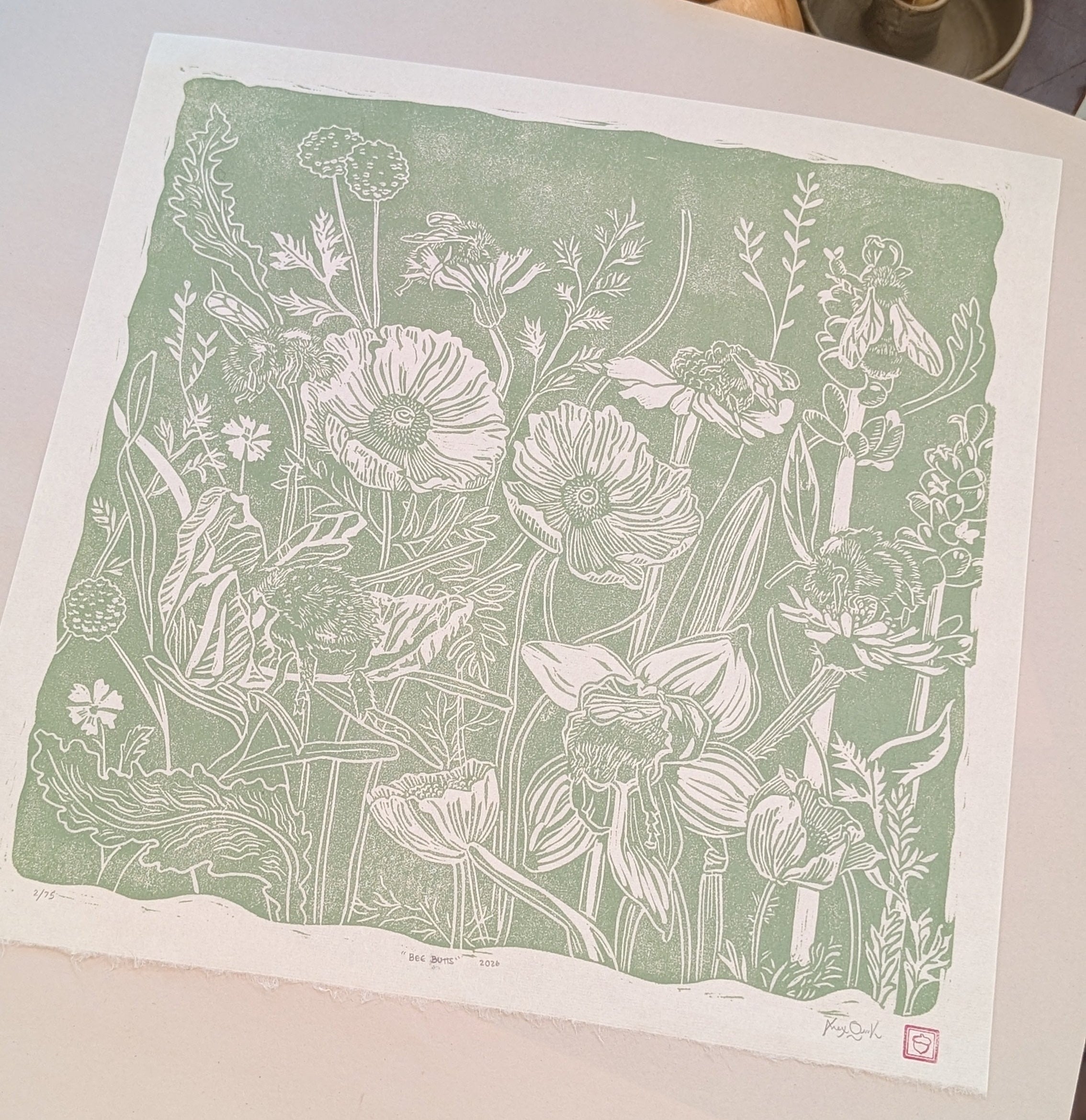 Bee Butts Print by Alex Quirk - Original