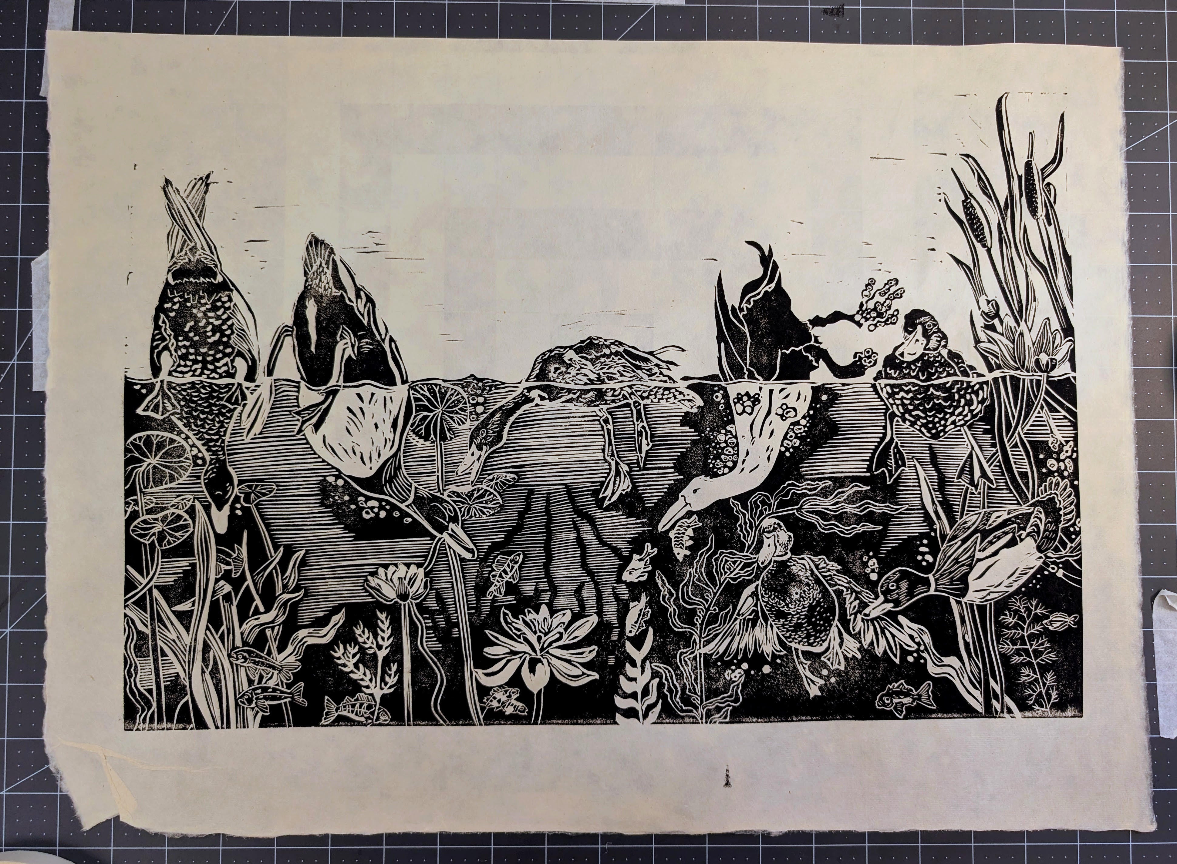 Duck Butts by Alex Quirk - 18"x24" + Original