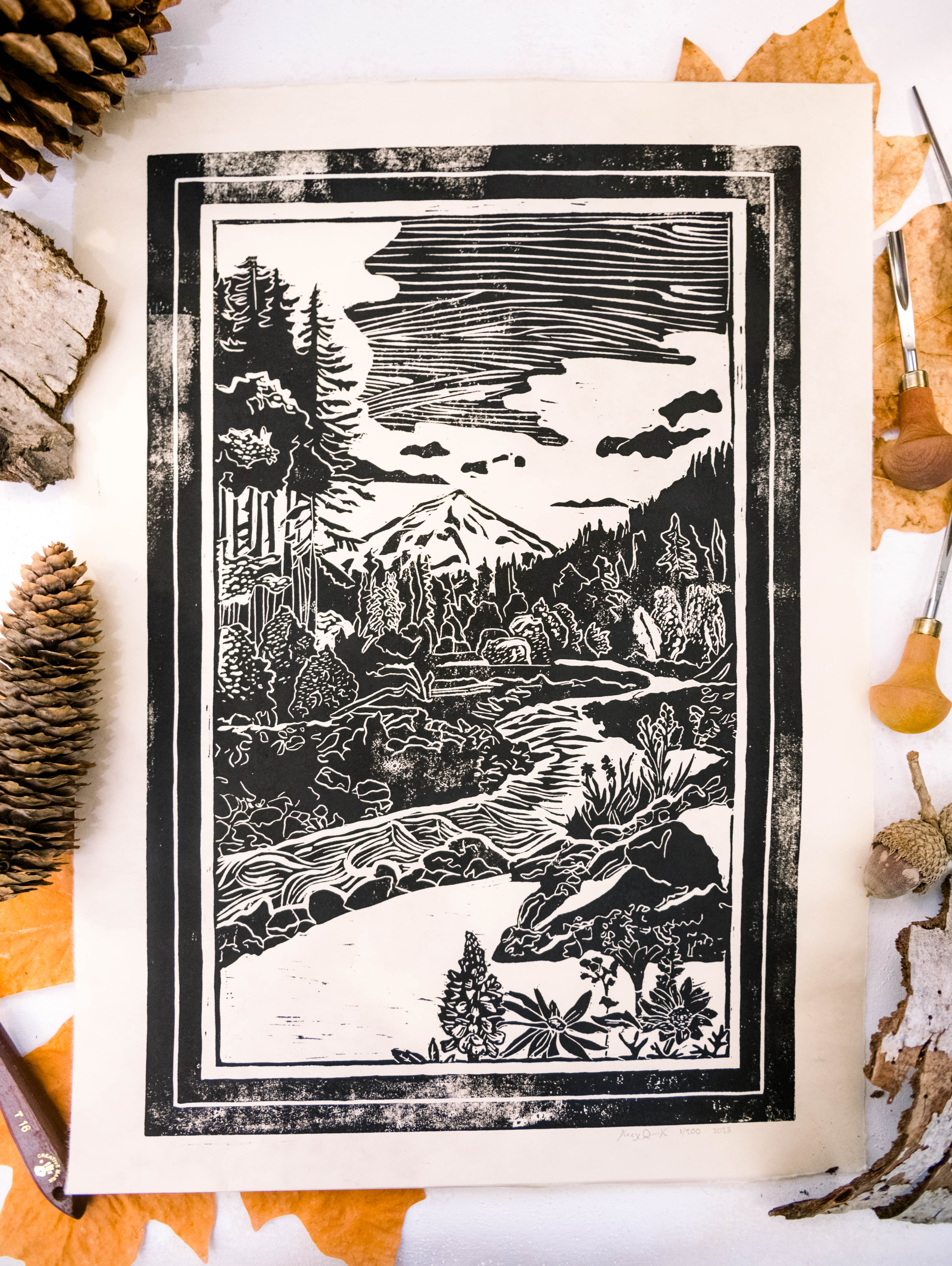 Mount Hood by Alex Quirk - 18"x24" + Original