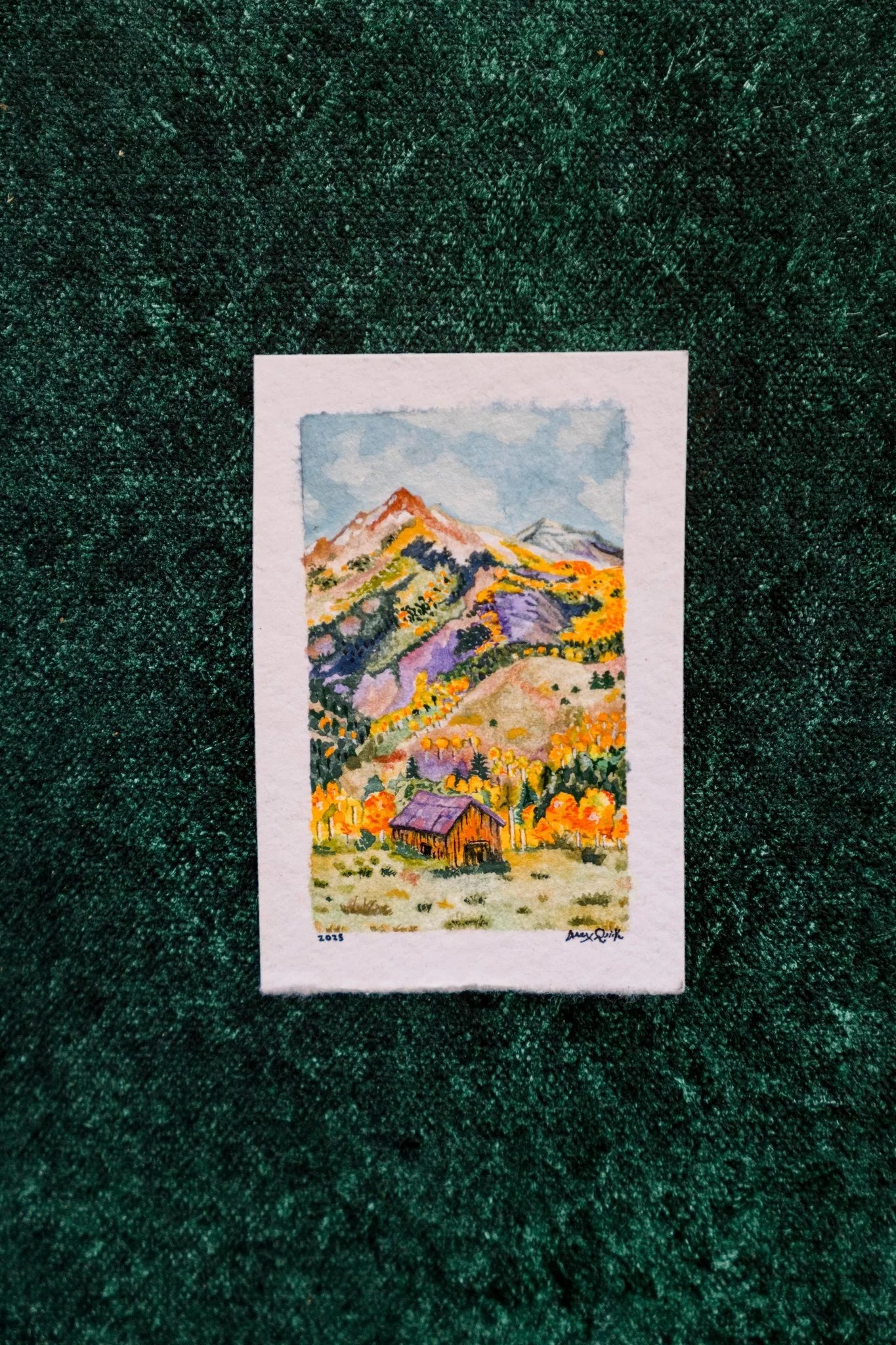 Telluride, Colorado Mini Print by Alex Quirk + Wood Frame