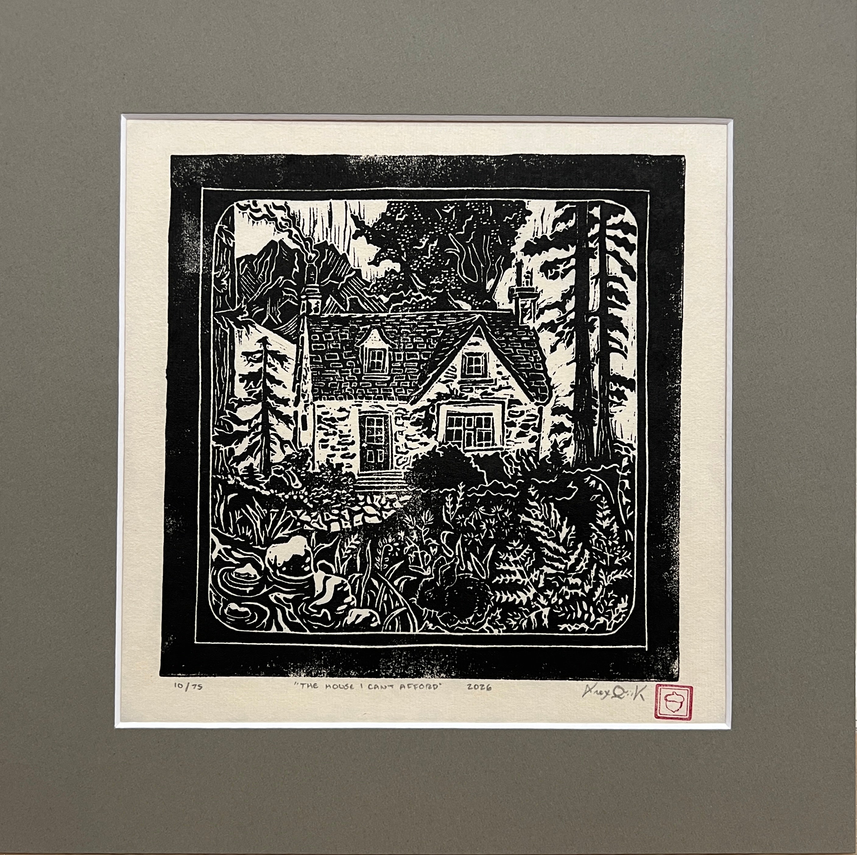 The House I Can't Afford - Matted Print by Alex Quirk - Original