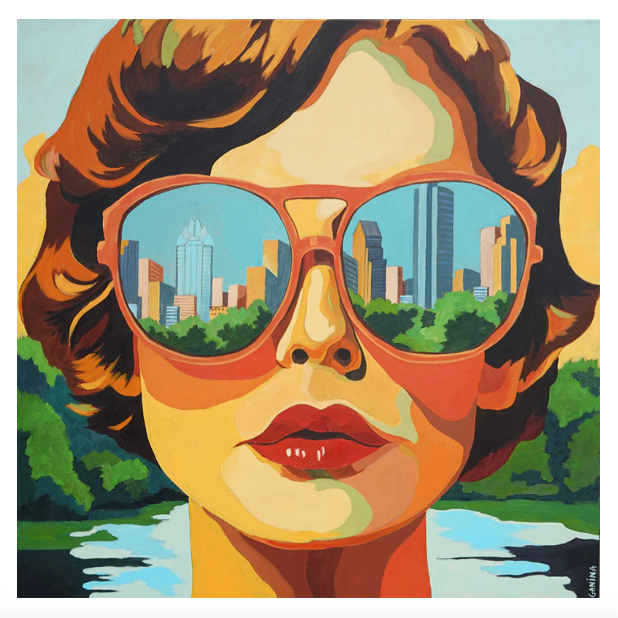 Urban Reflections Print by Anna Ganina