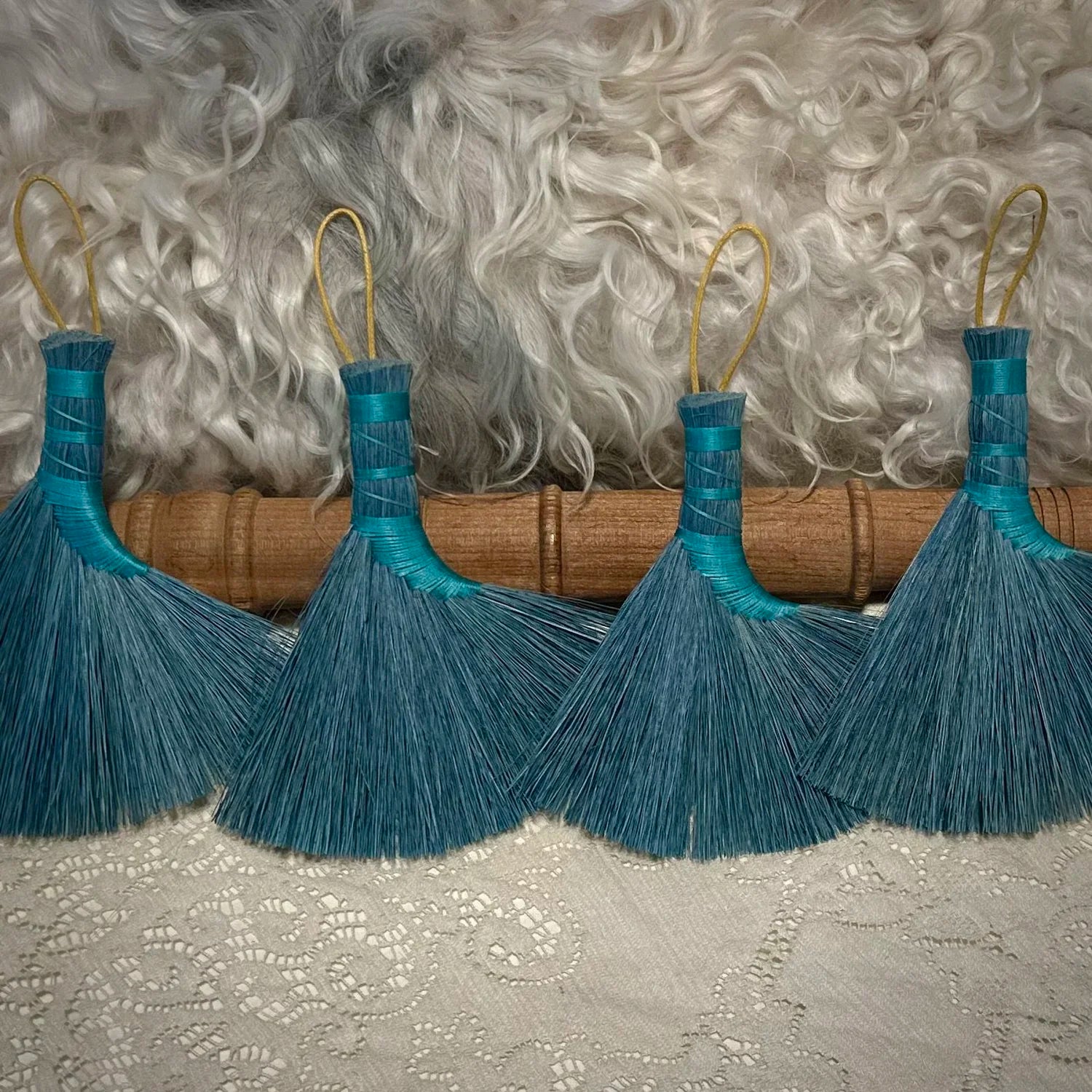 Baby Blue Ixtle Altar Broom by Blue Cypress Botanicals