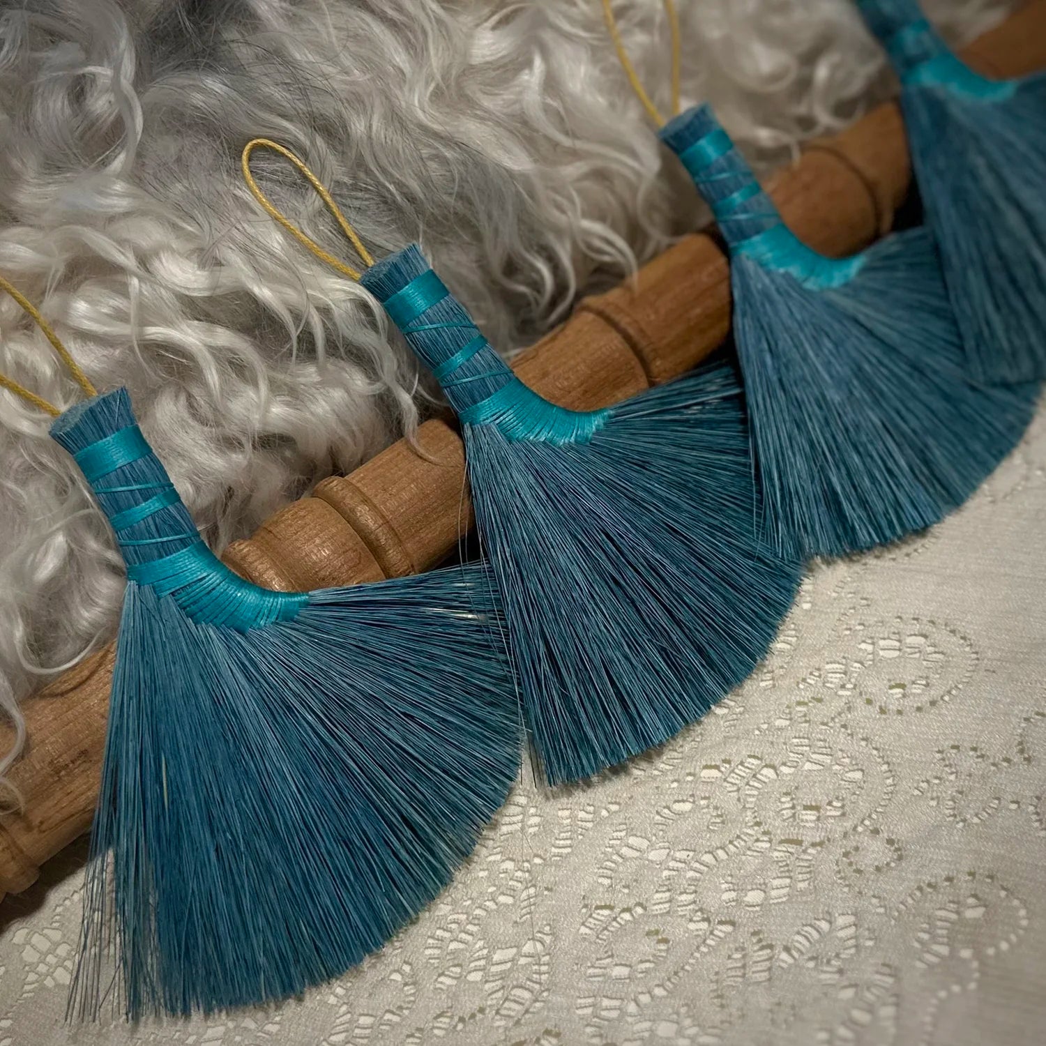 Baby Blue Ixtle Altar Broom by Blue Cypress Botanicals