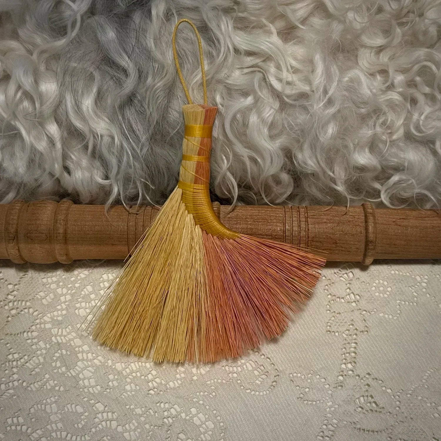 Lemon Orange Ixtle Altar Broom by Blue Cypress Botanicals
