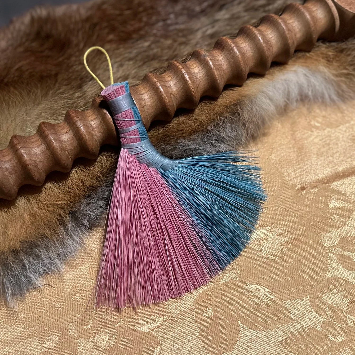 Pinks and Blues Ixtle Altar Broom by Blue Cypress Botanicals