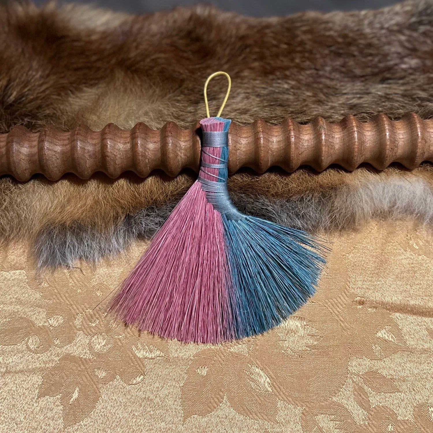 Pinks and Blues Ixtle Altar Broom by Blue Cypress Botanicals