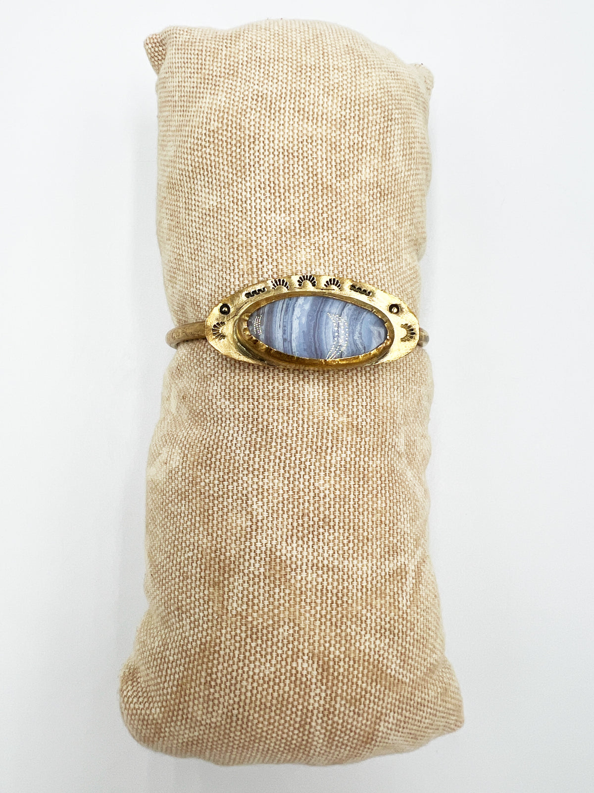Blue Lace Agate Cuff by BeBeadiful Jewelry