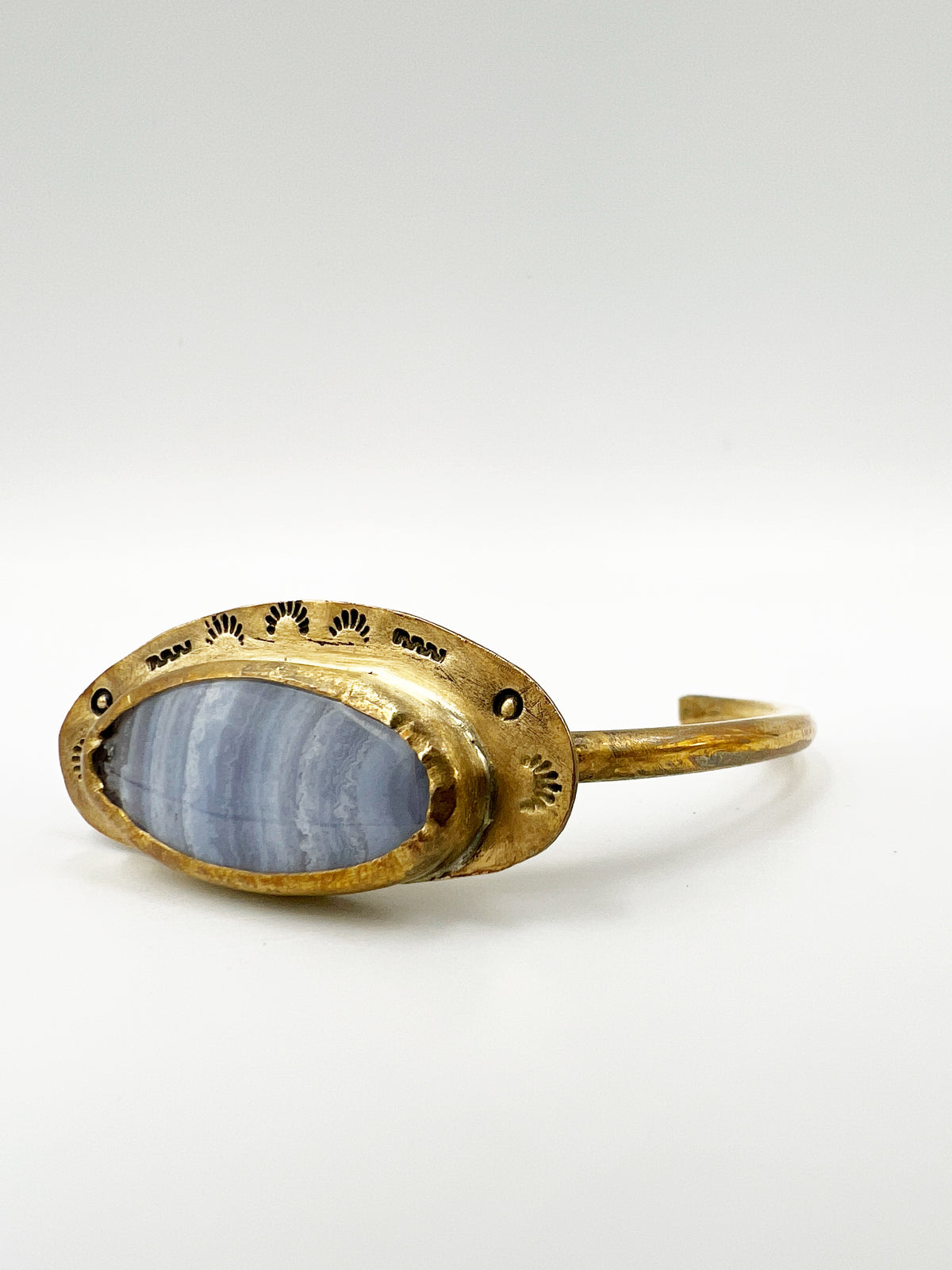 Blue Lace Agate Cuff by BeBeadiful Jewelry