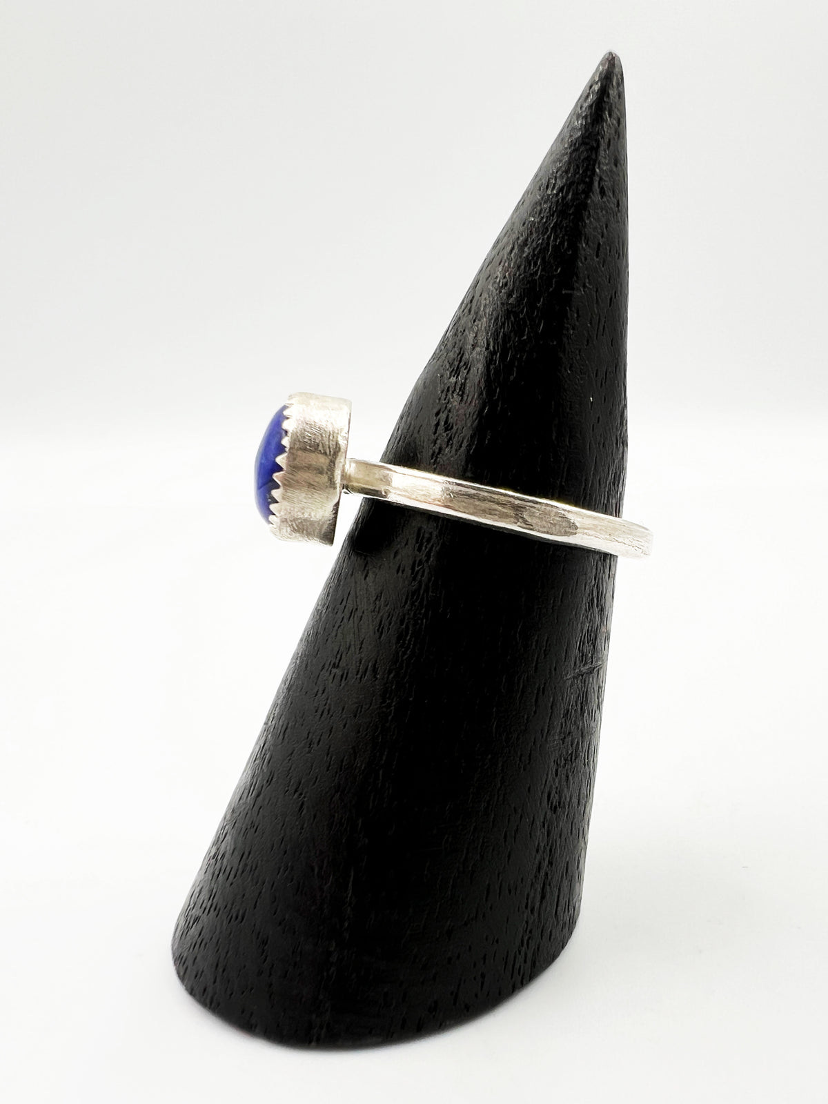 Lapis Lazuli with Ball Accent Sterling Silver Ring by BeBeadiful Jewelry