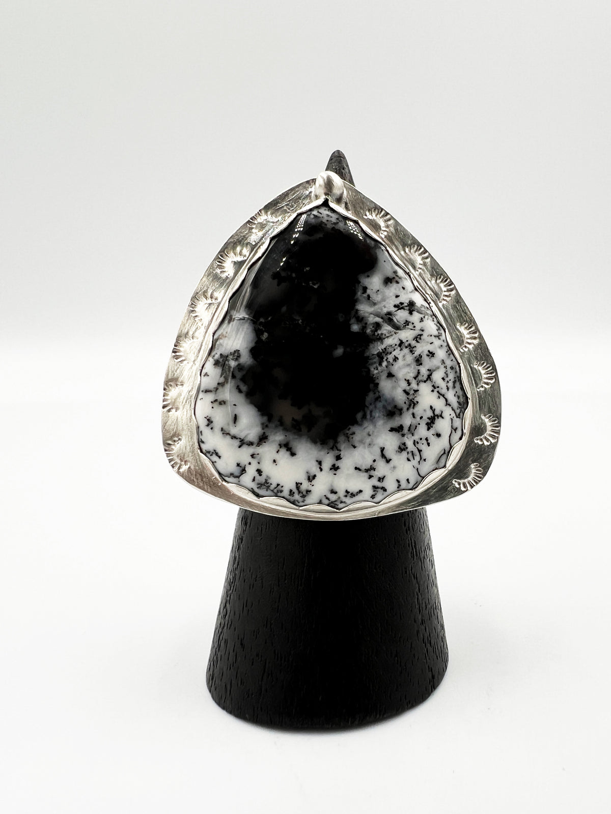 Owyhee Opal Scalloped Sterling Silver Ring by BeBeadiful Jewelry