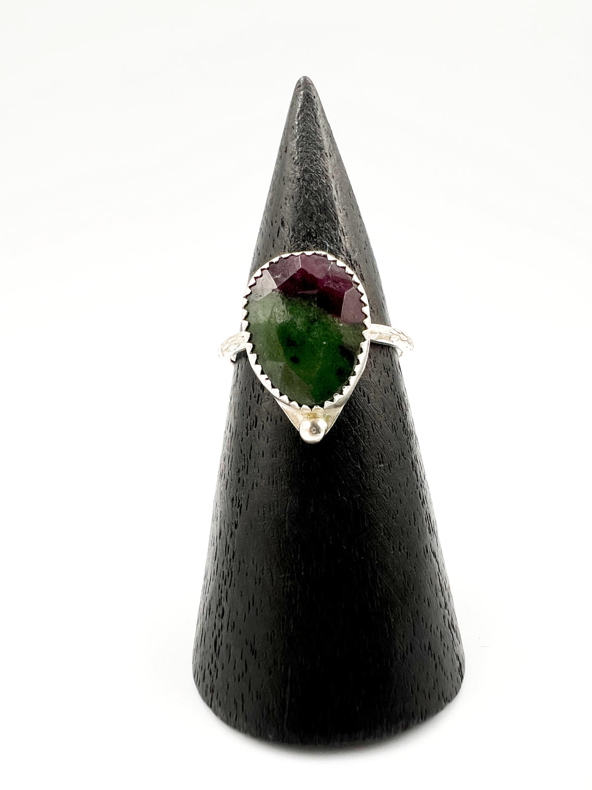 Ruby Zoisite Sterling Silver Ring by BeBeadiful Jewelry