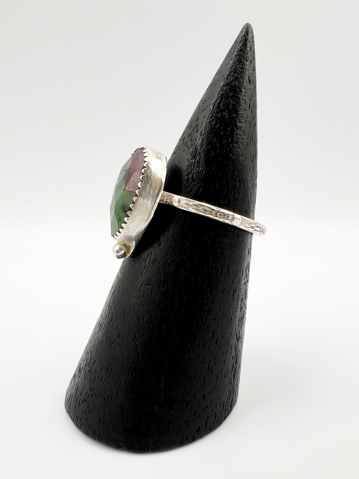 Ruby Zoisite Sterling Silver Ring by BeBeadiful Jewelry