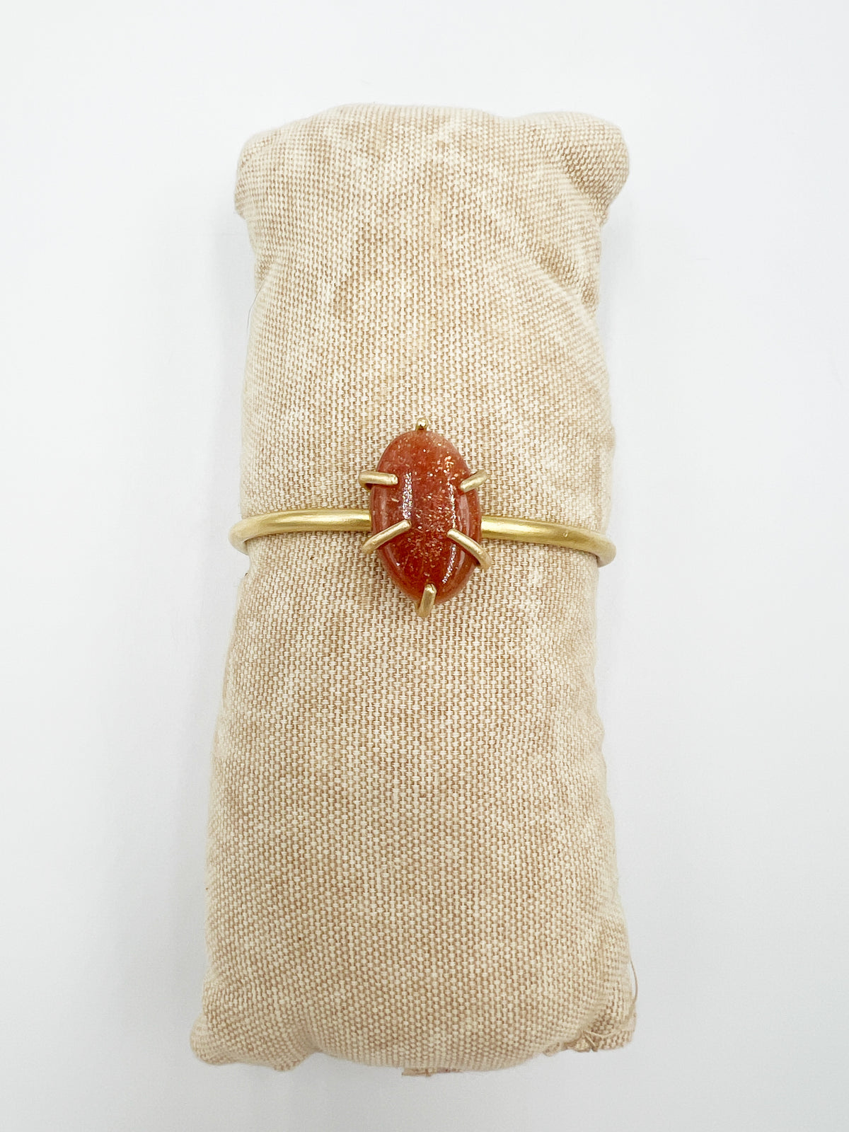 Sunstone Prong Set Cuff by BeBeadiful Jewelry