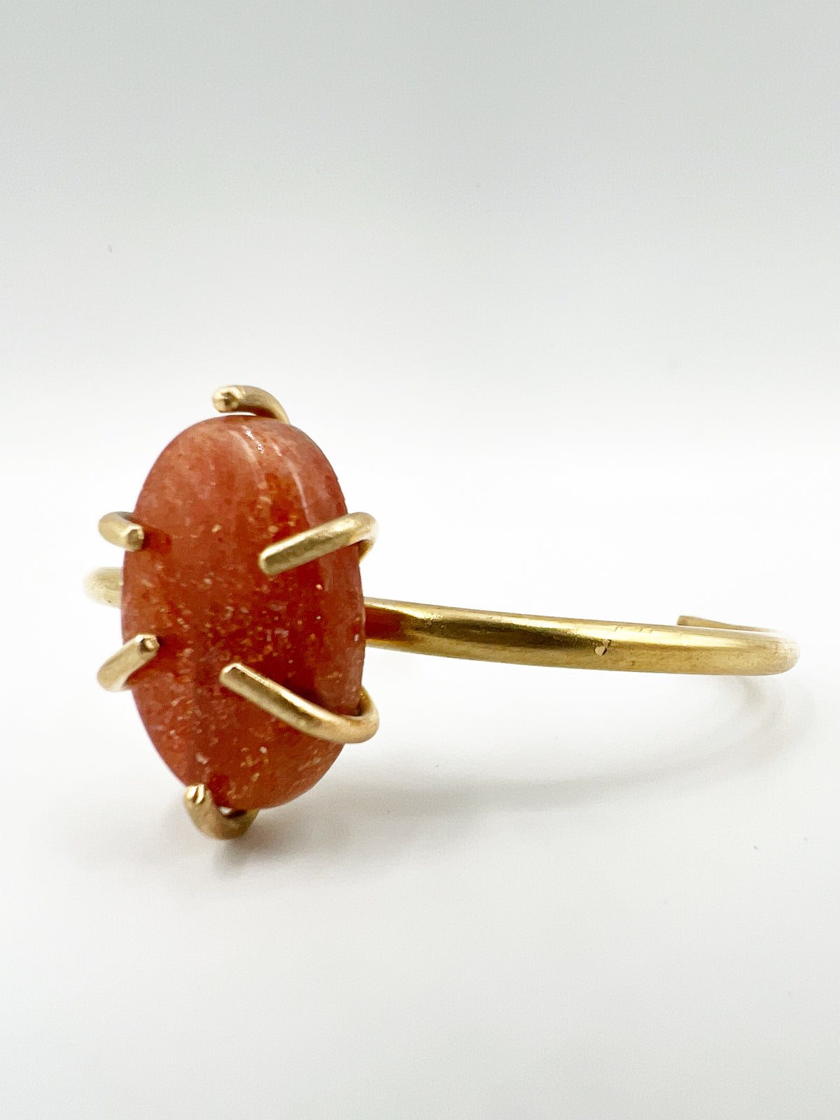 Sunstone Prong Set Cuff by BeBeadiful Jewelry