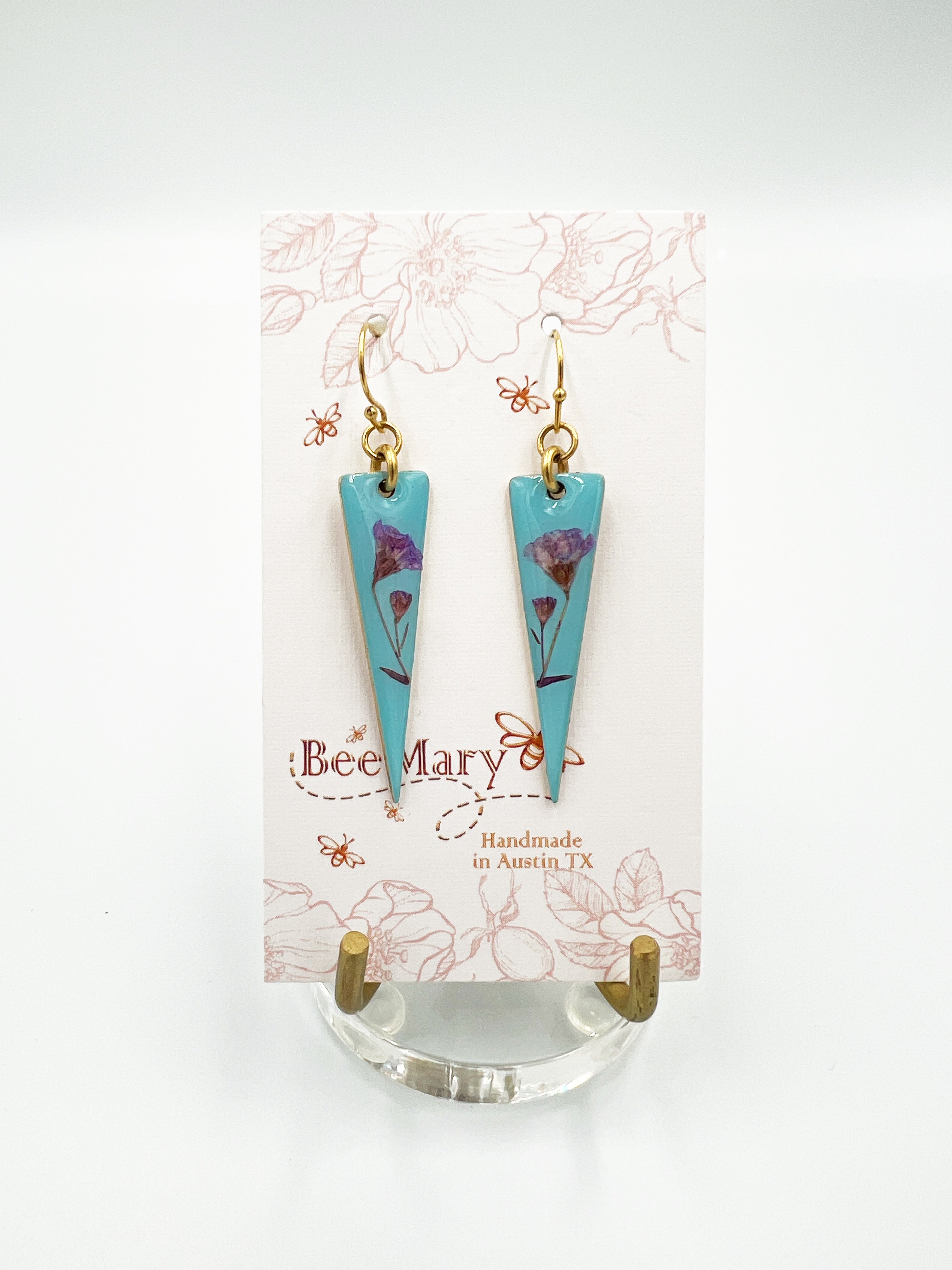 Painted Nectar Earrings by Bee Mary