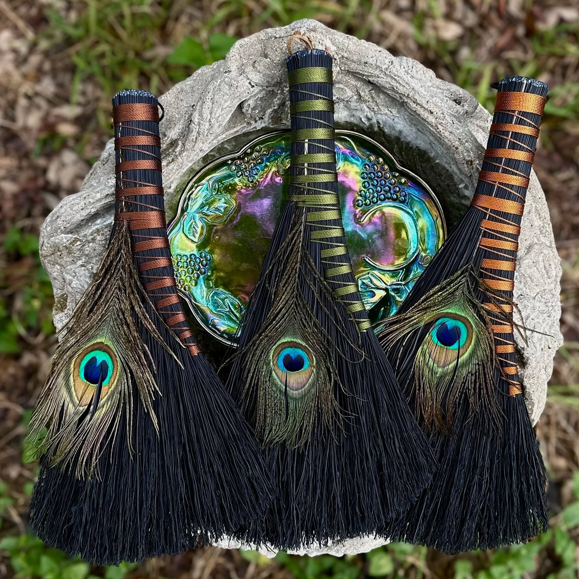 Black Peacock Whisks by Blue Cypress Botanicals