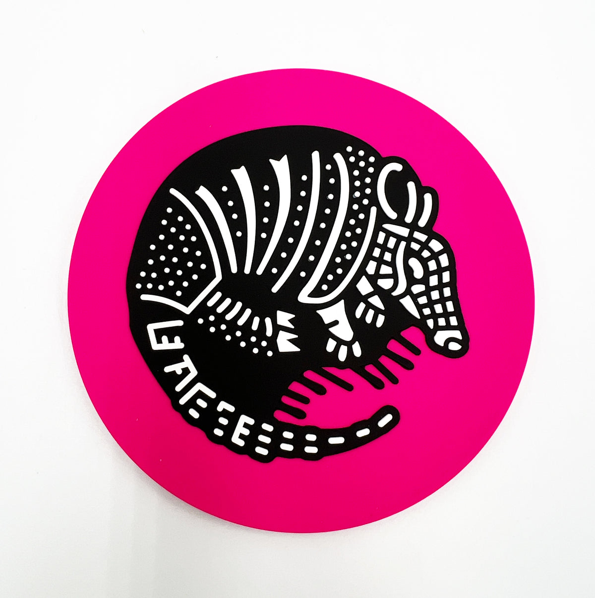 Hot Pink Armadillo Magnet by Brunky Art