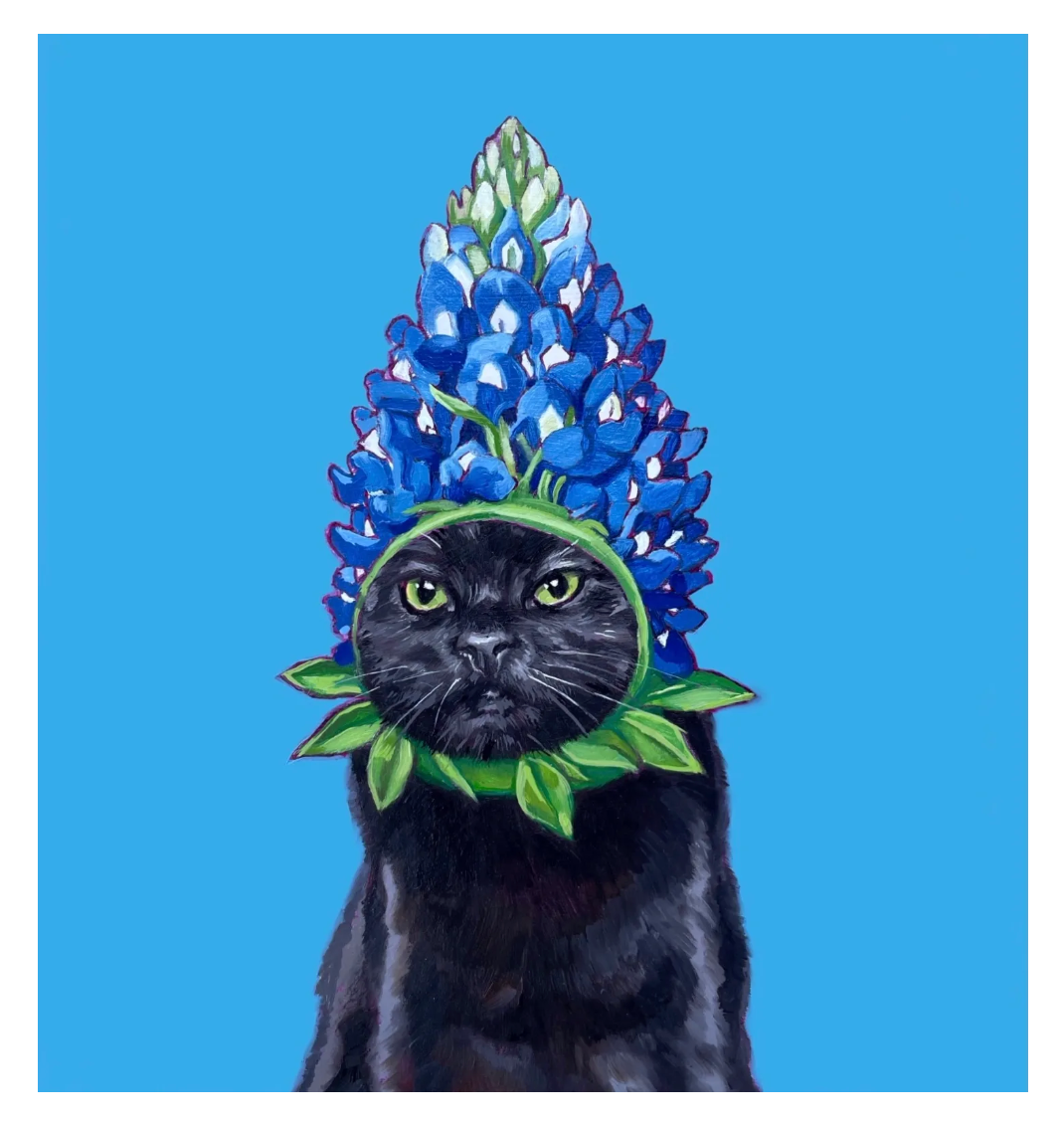 Bluebonnet Babycakes Print by Bryana Fleming