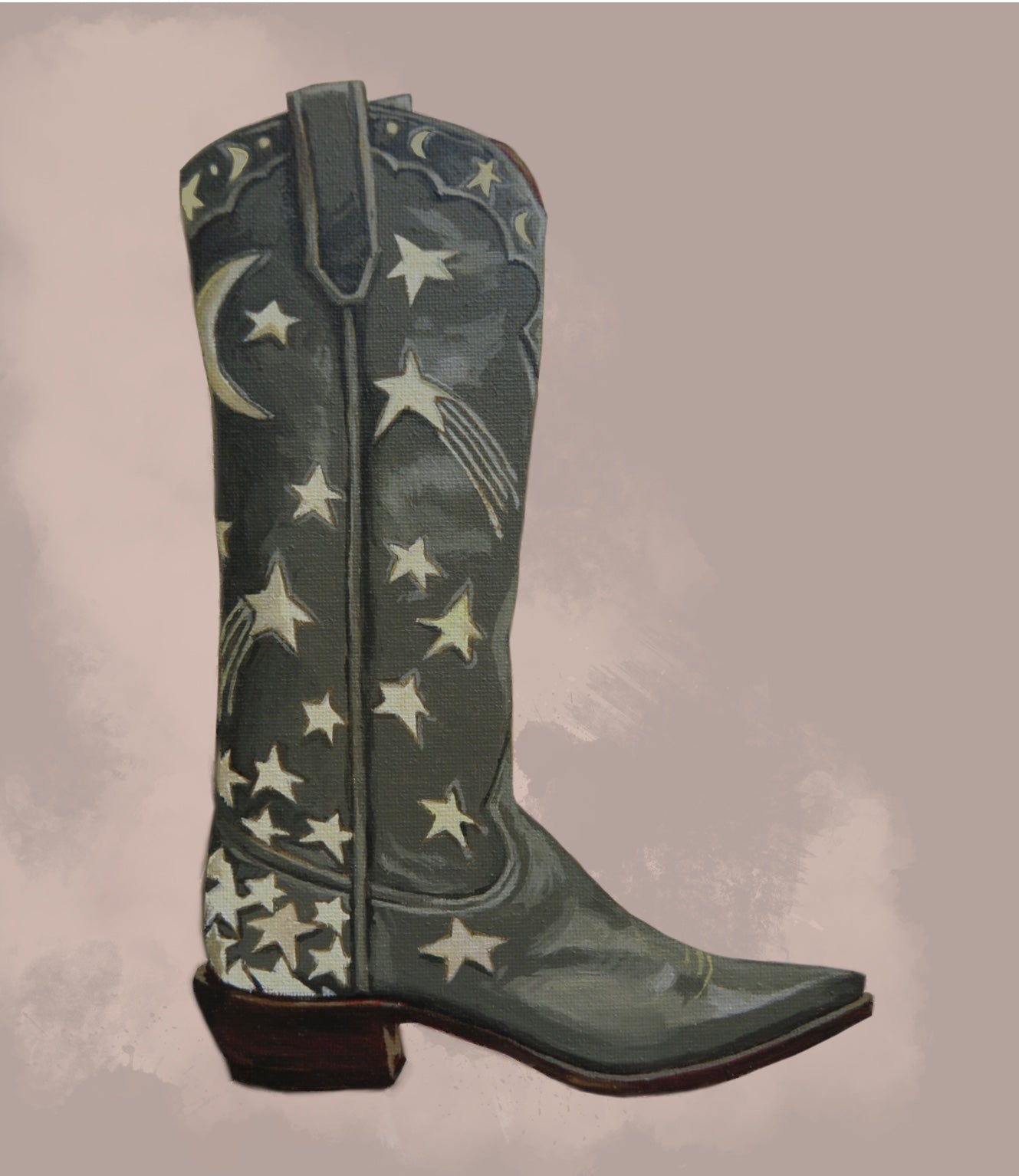 Shootin Star Boot Greeting Card by Bryana Fleming