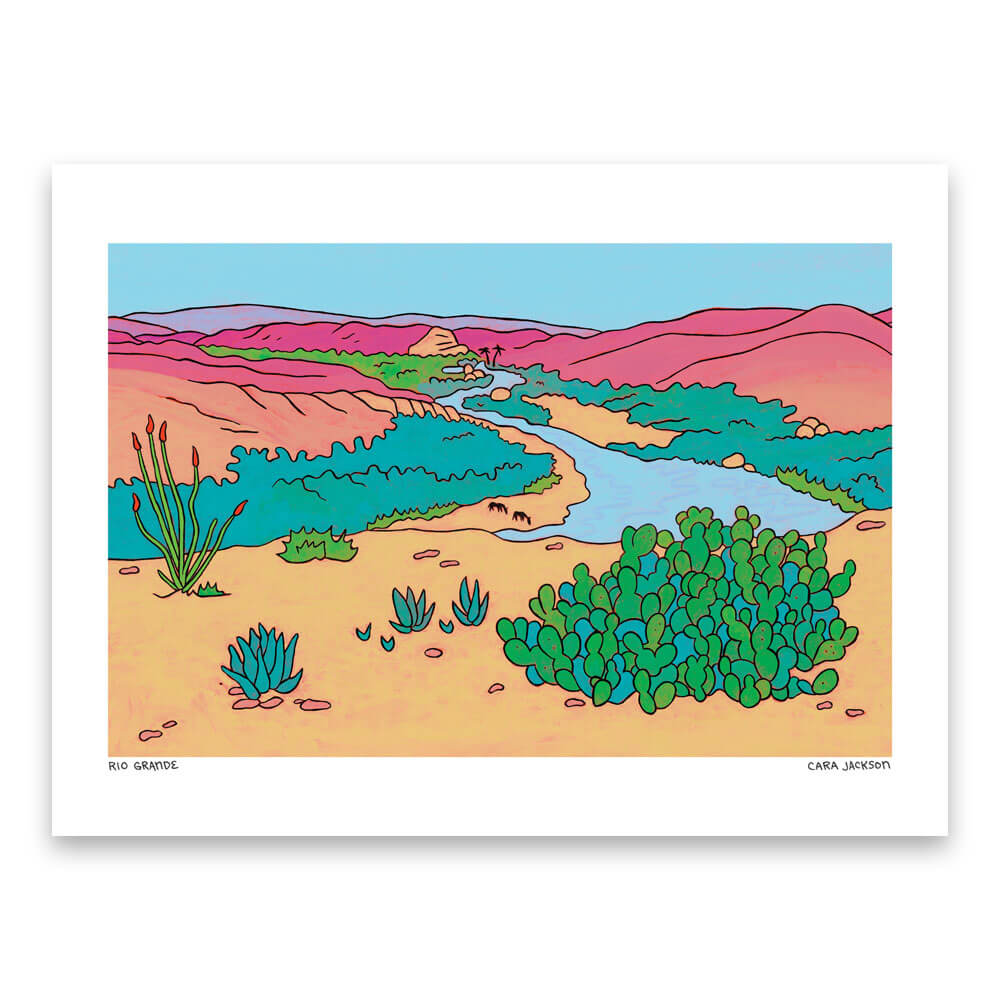 Rio Grande Print by Cara Jackson + 12"x16"