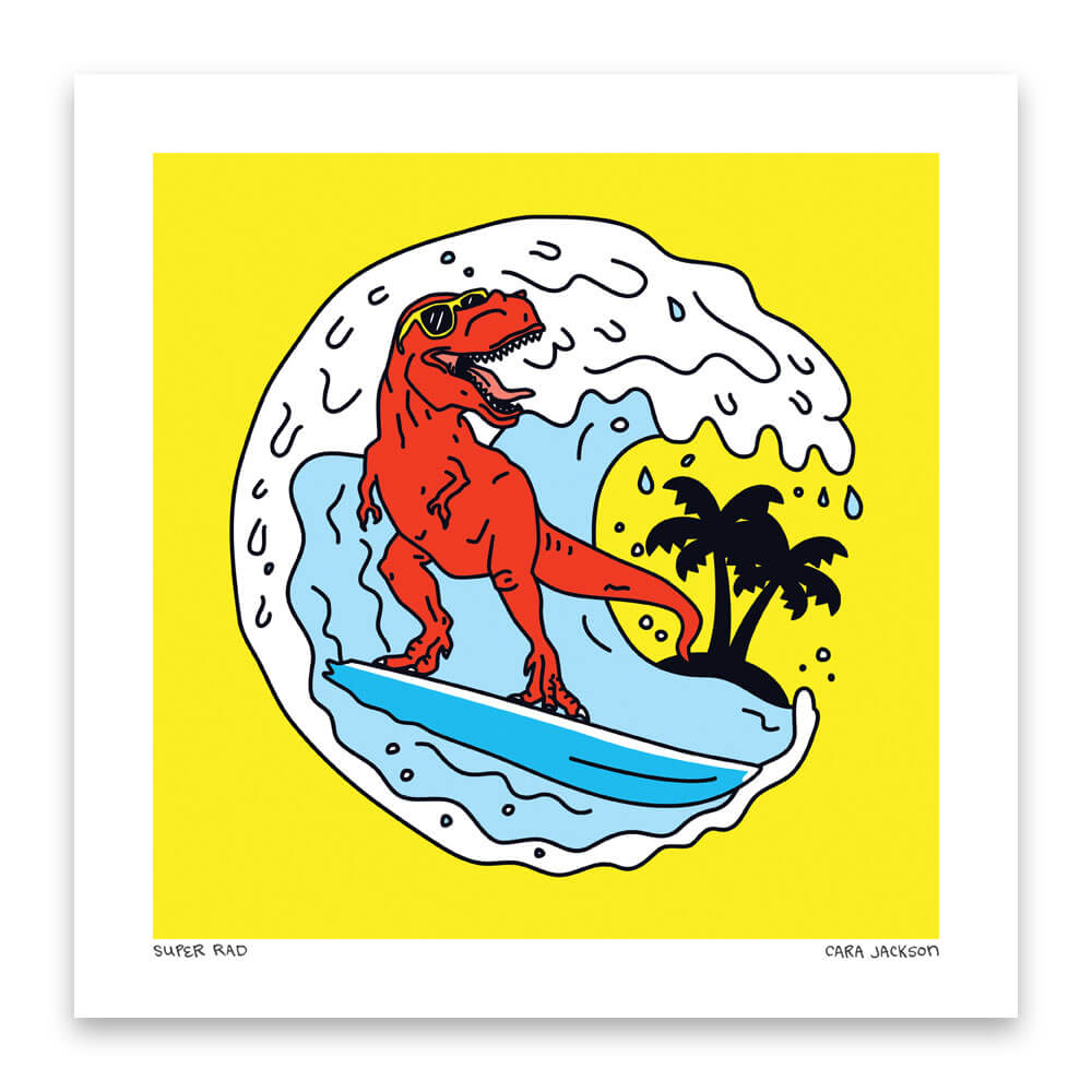 Super Rad Print by Cara Jackson