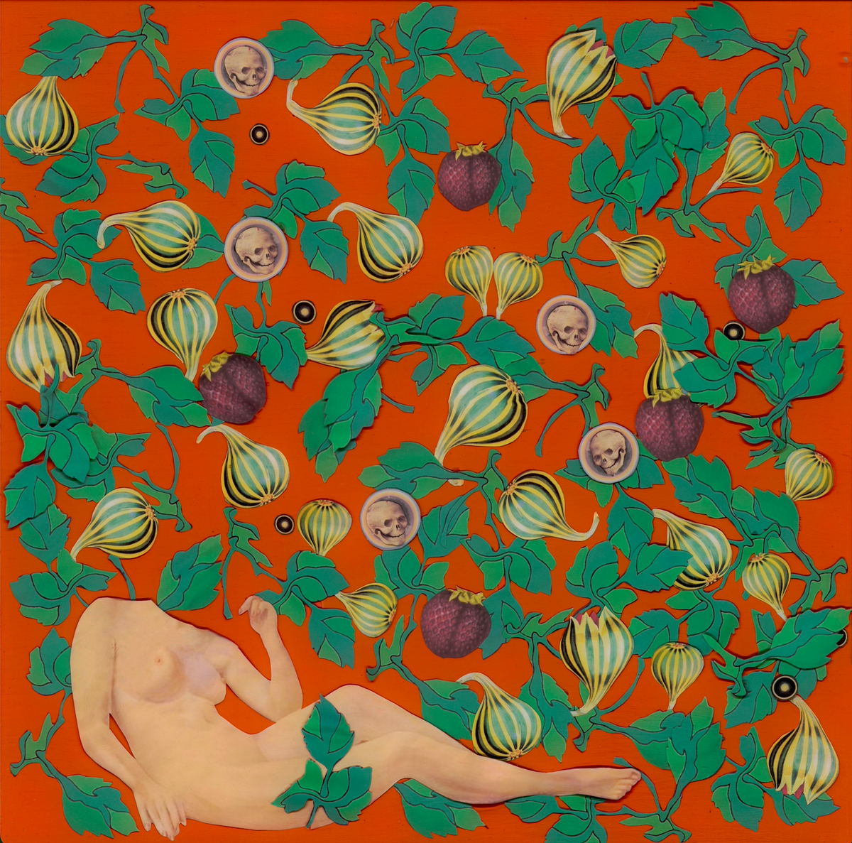 Out of My Head (in Orange) Print by Chelsea Amato