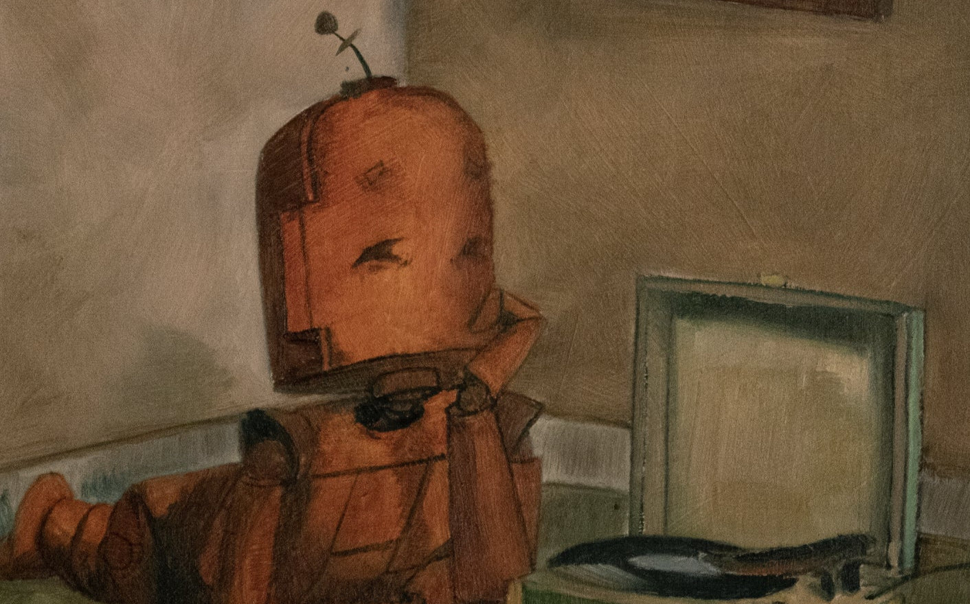 Comfort Record Bot - Robots in Rowboats by Lauren Briere + Print on Wo ...