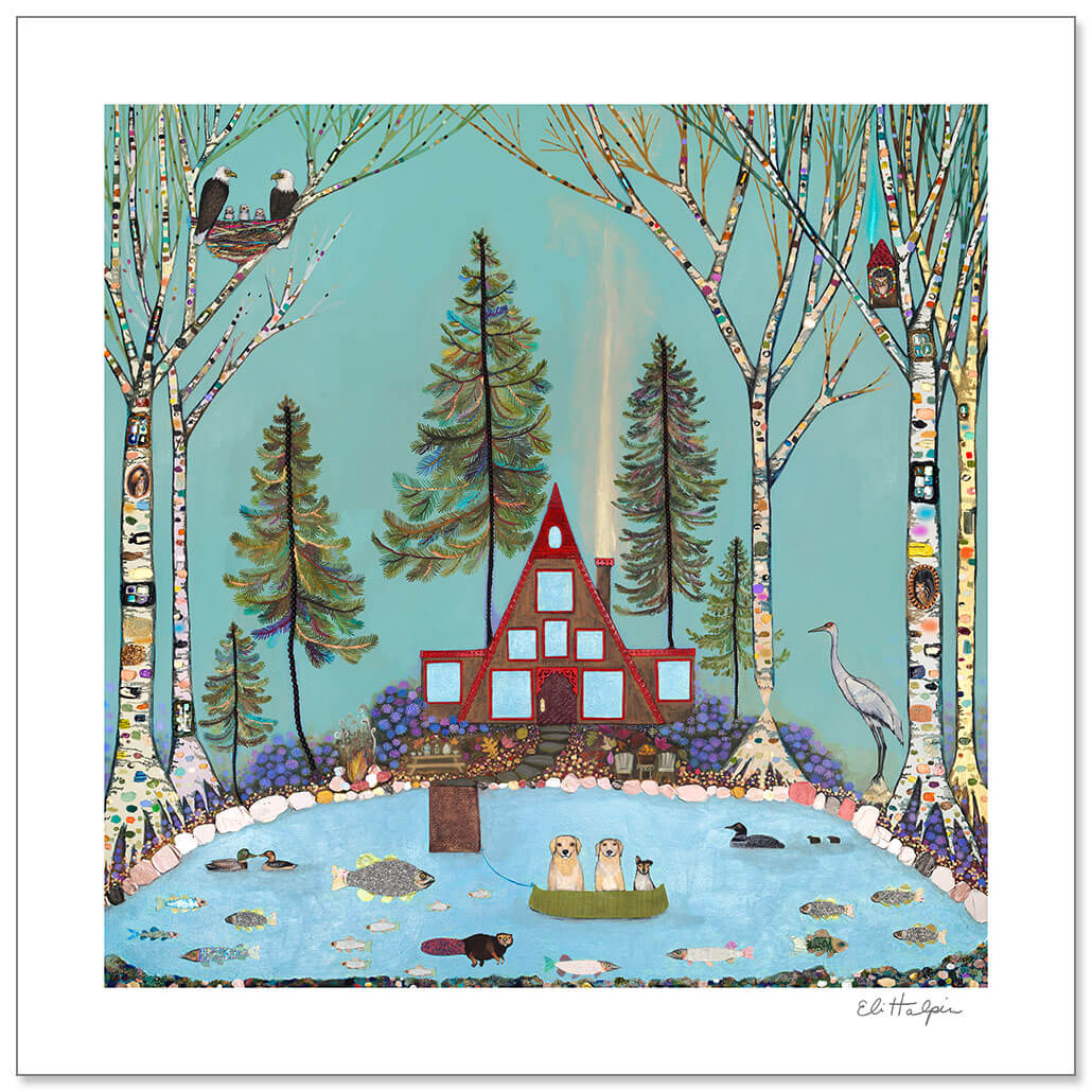 A Frame Lake House Print by Eli Halpin + Paper