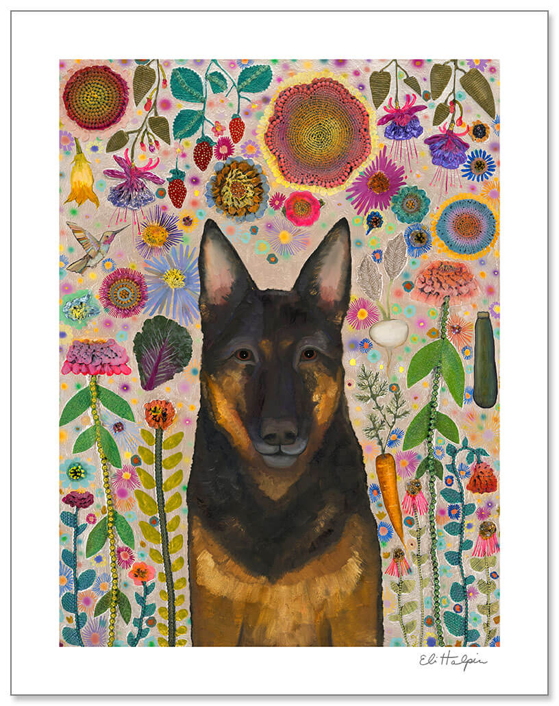 German Shepherd Print by Eli Halpin + Paper