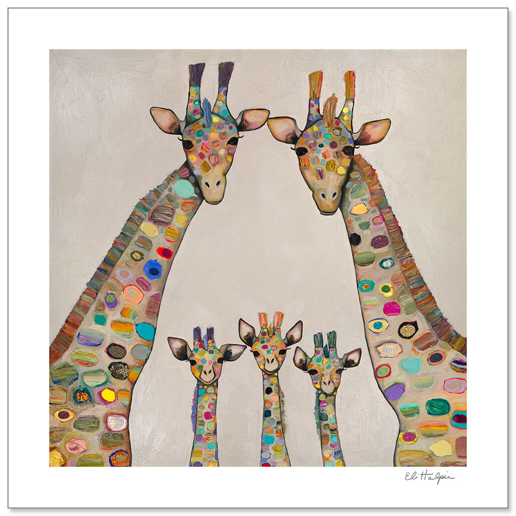 Giraffe Family Print by Eli Halpin + Paper