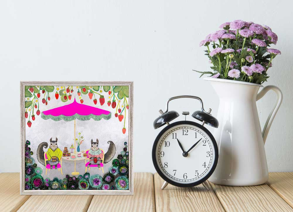 Squirrel's House Mini Framed Canvas Print by Eli Halpin