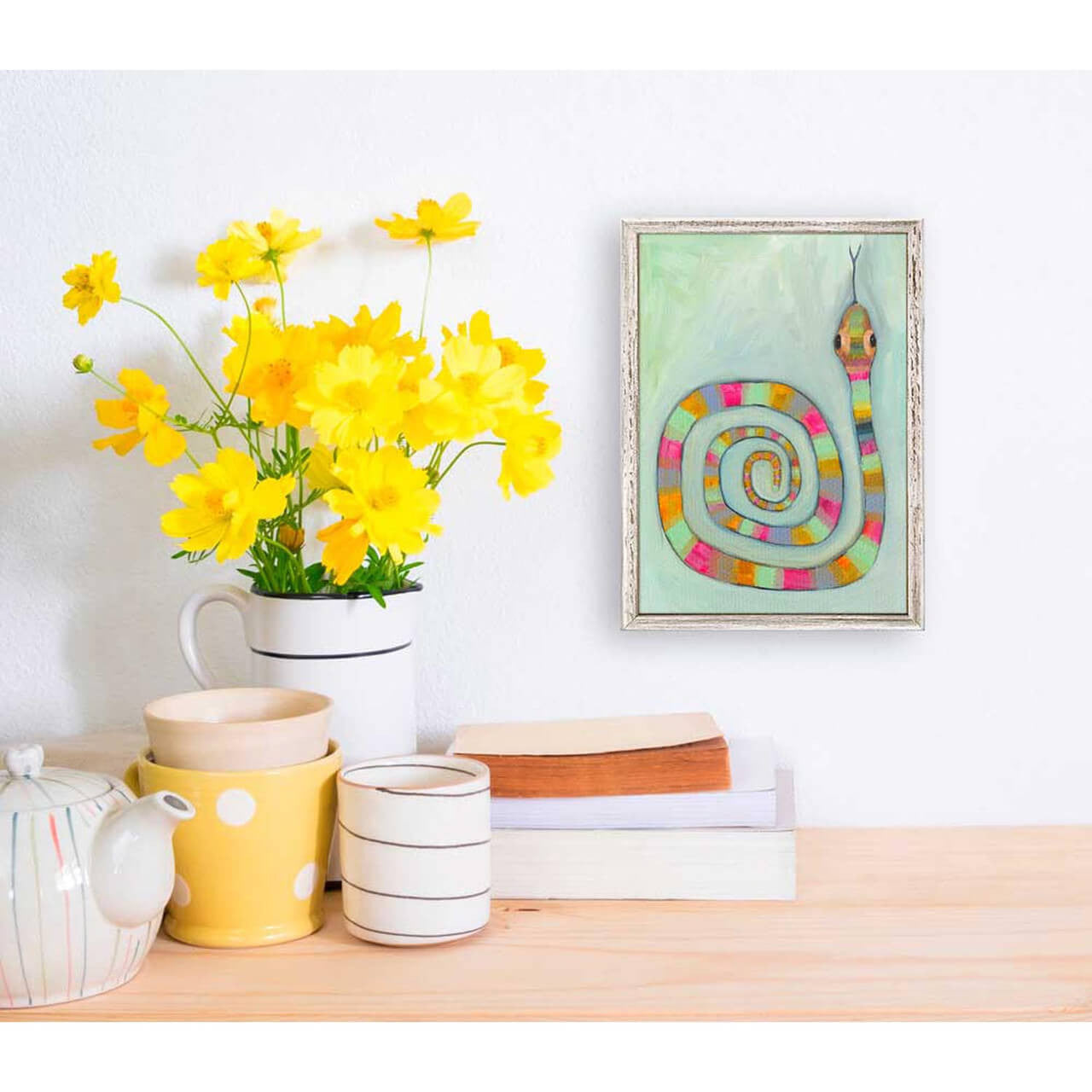 Good things come in small packages! And in this case it's  mini framed canvas art. Get creative by bringing a series of small things together. These mini masterpieces come ready to set on a shelf or hang on a wall