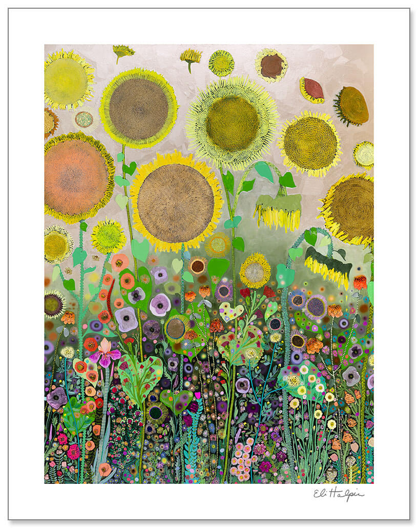 Sunflower Garden Print by Eli Halpin + Paper
