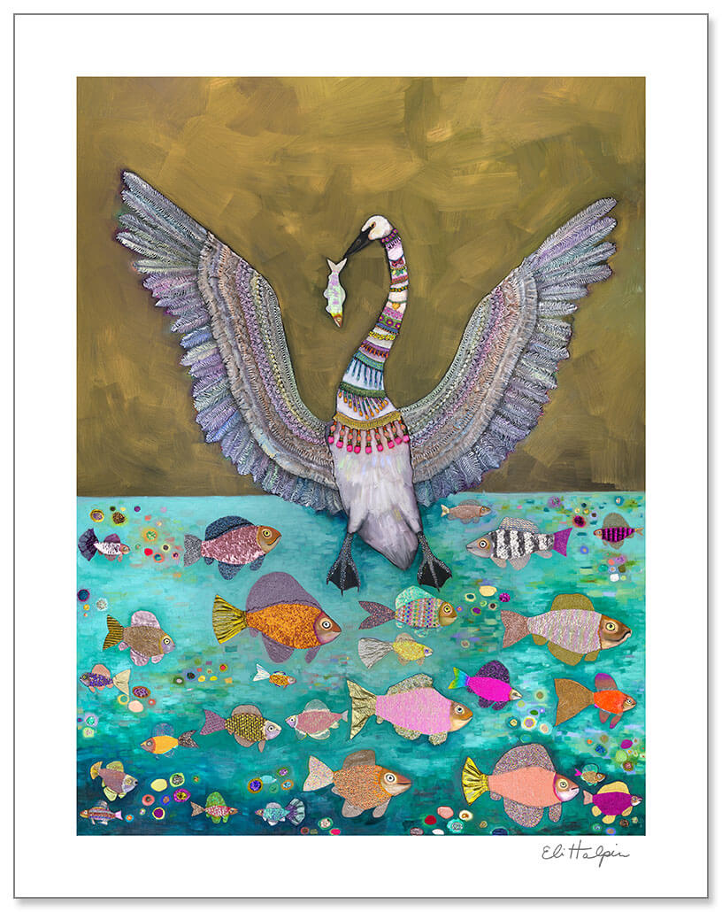 Trumpeter Swan Print by Eli Halpin + Paper