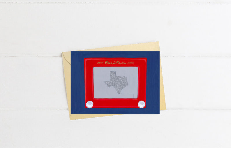 Etch-A-Sketch Greeting Card