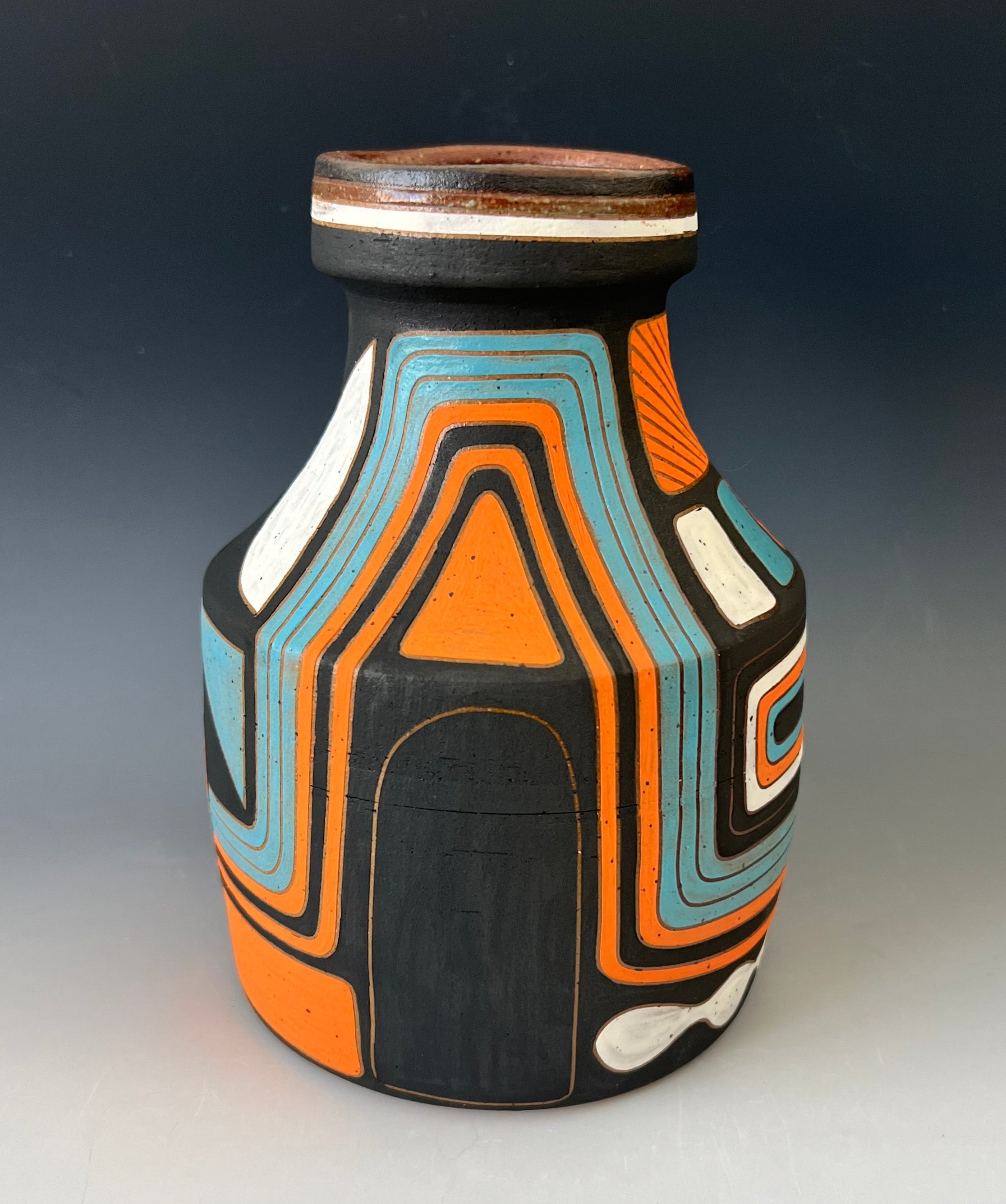 Geometric Designs Vase by Ephemeral Pottery