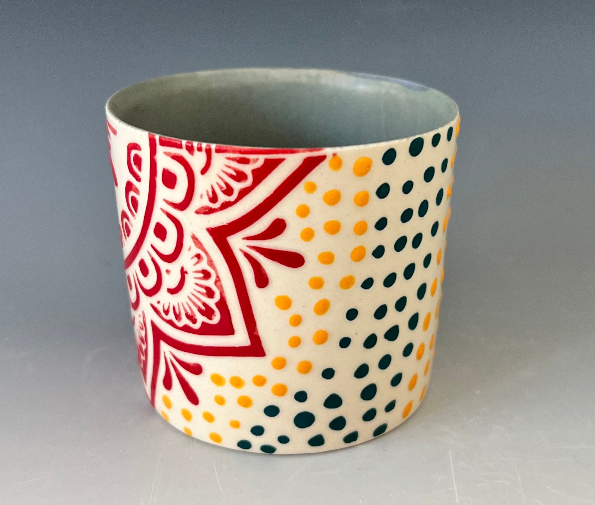 Patterned Cup by Ephemeral Pottery
