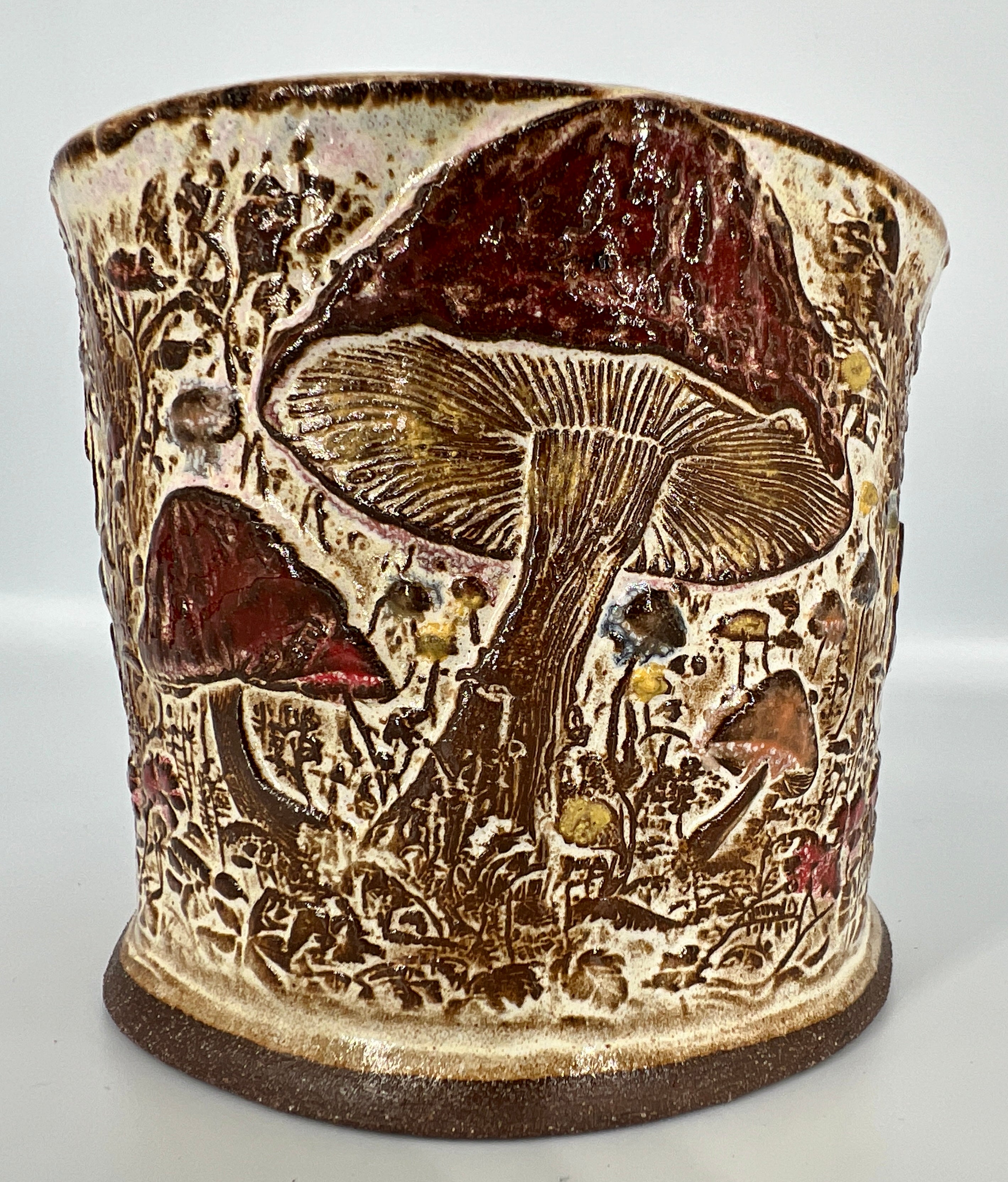 Colorful Mushroom Planter #2 by Hooting Buddha