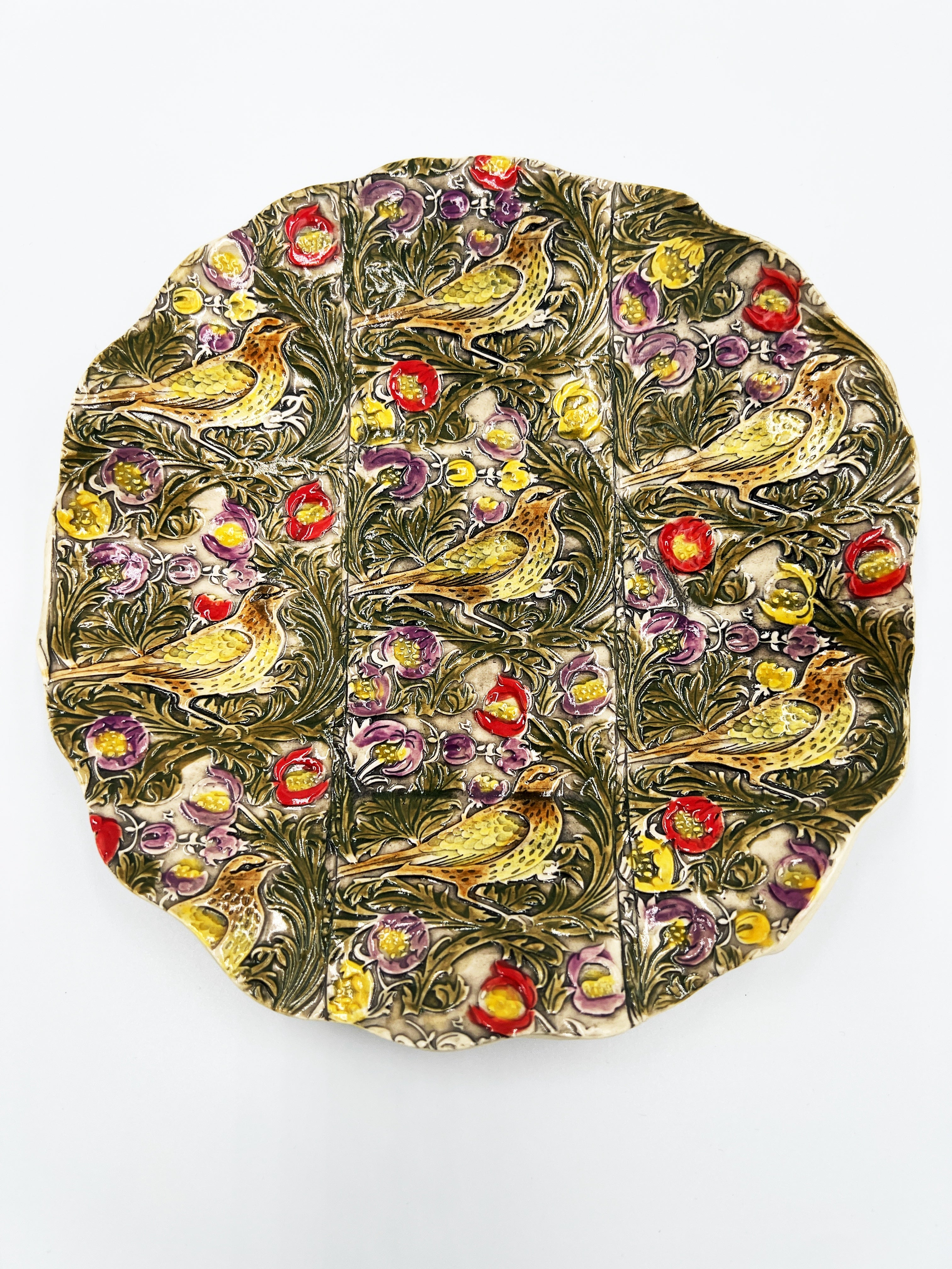 Floral Bird Dish by Hooting Buddha