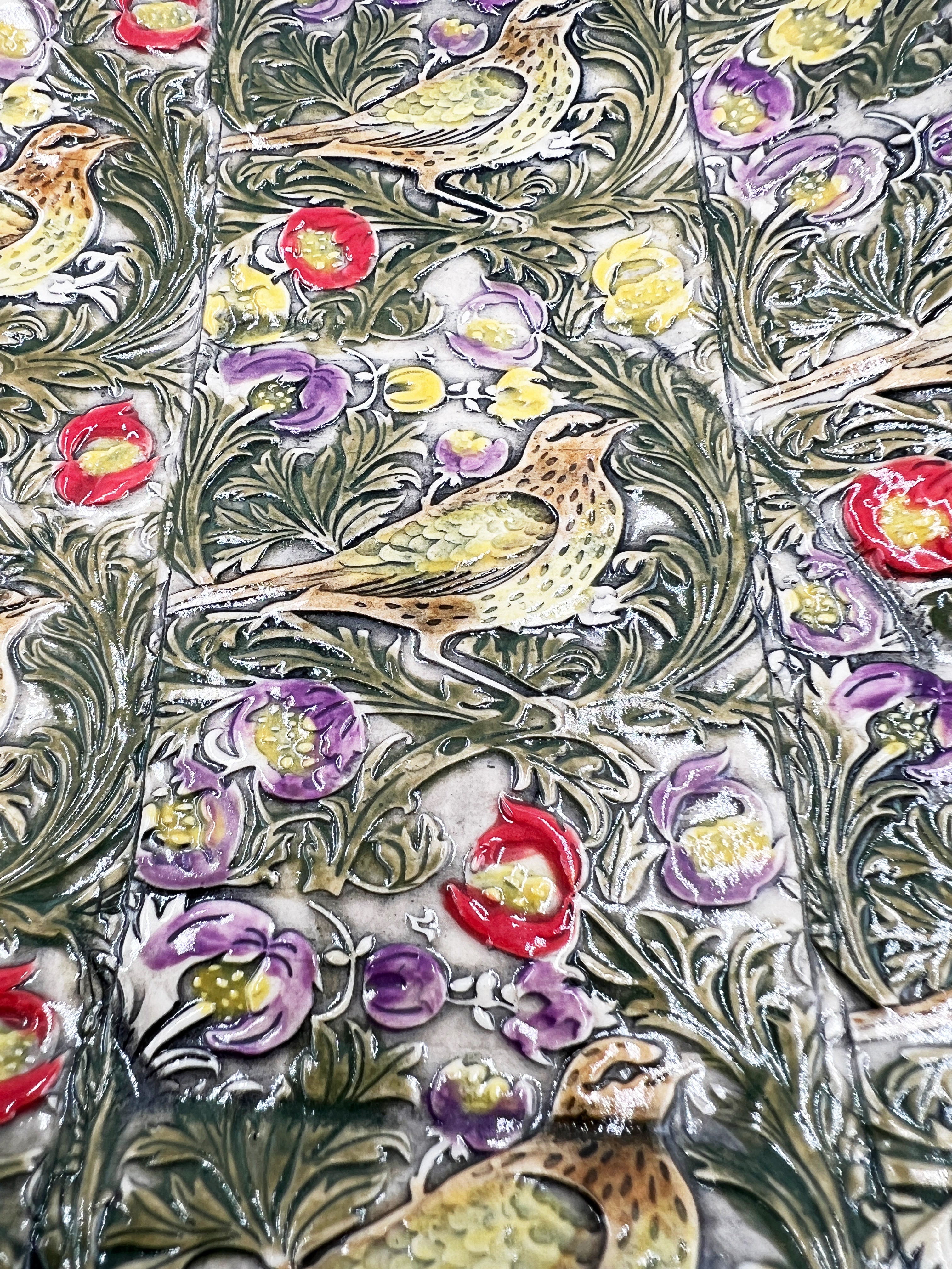Floral Bird Dish by Hooting Buddha