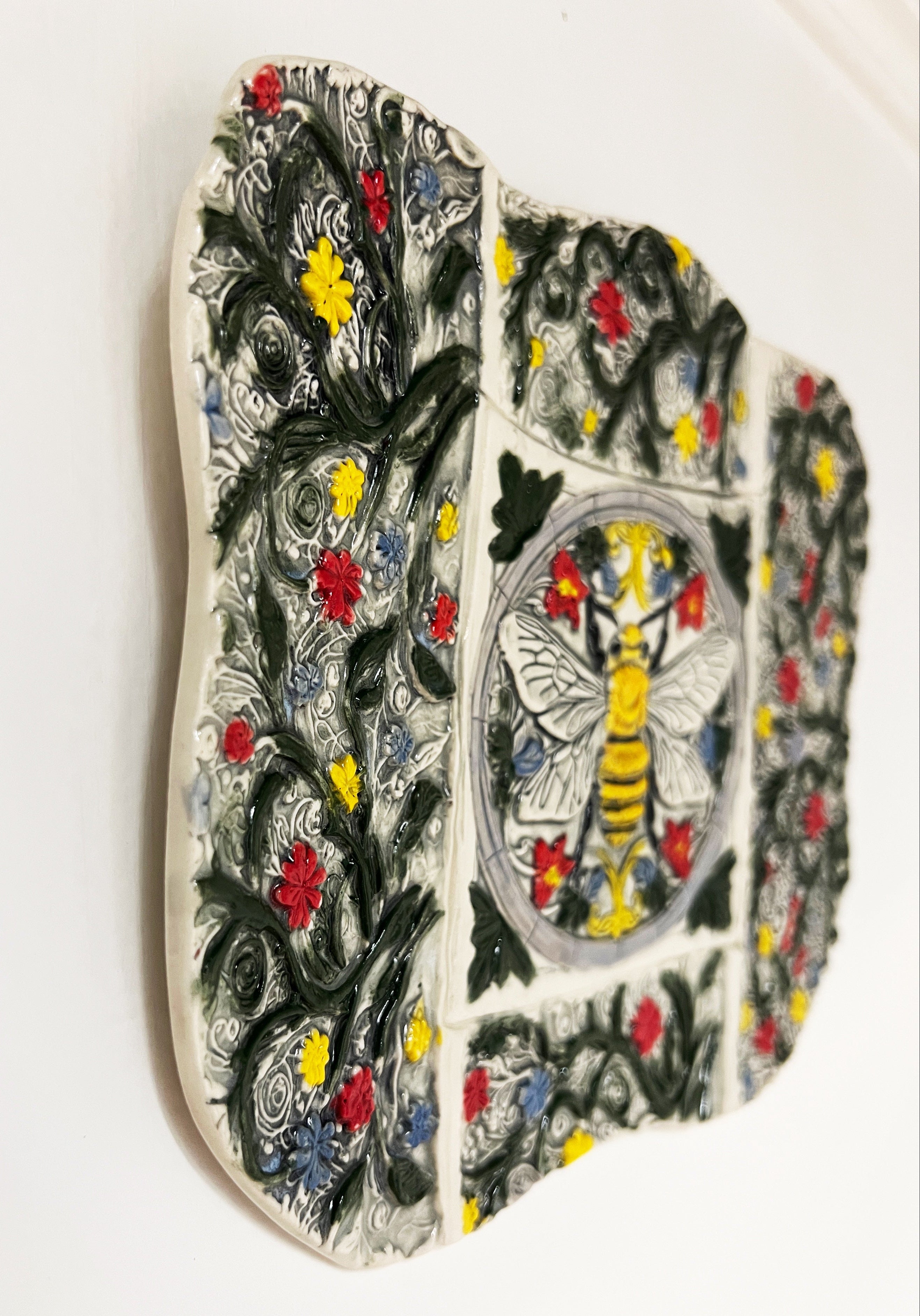 Colorful Bee Wall Hanging by Hooting Buddha