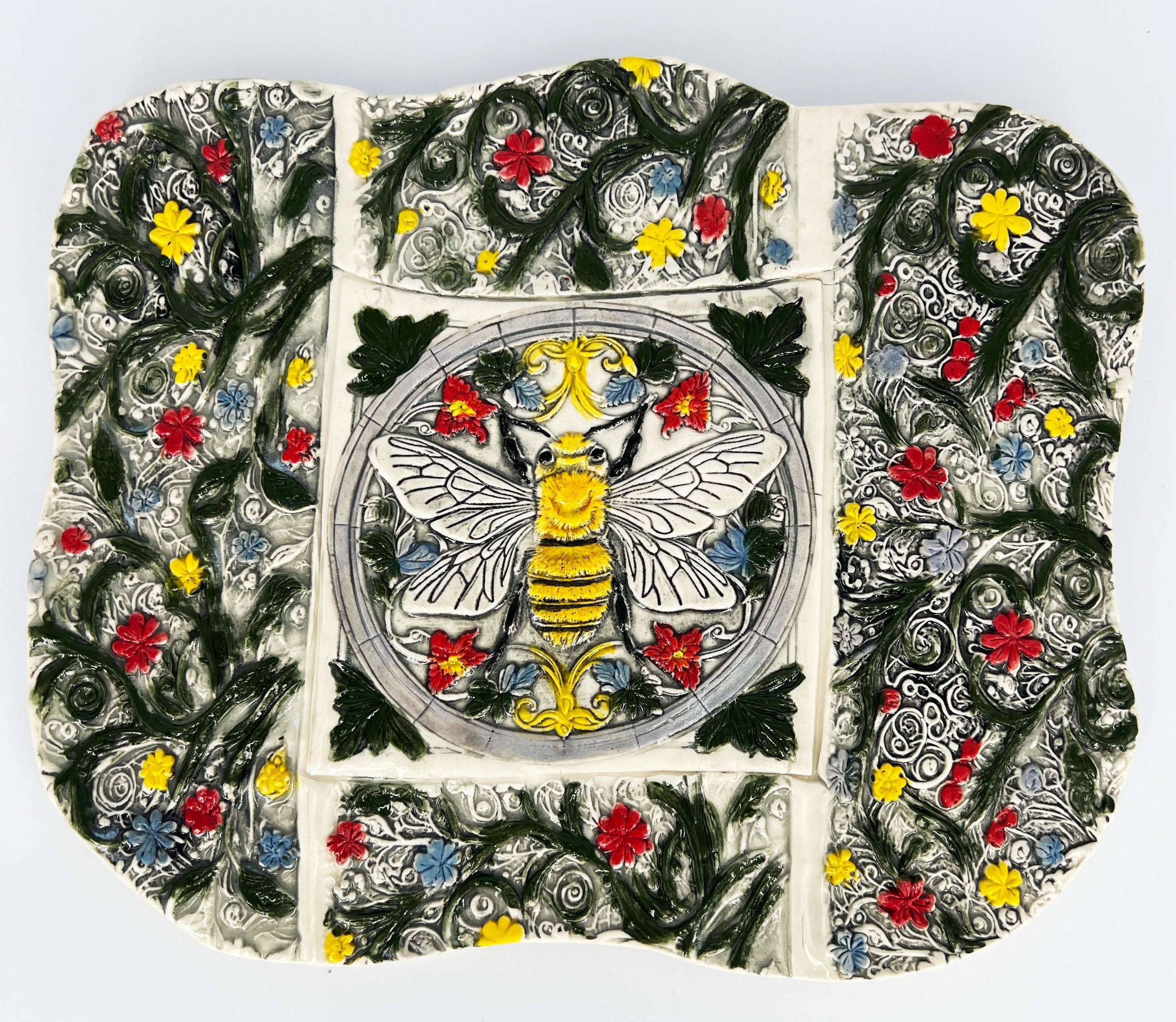 Colorful Bee Wall Hanging by Hooting Buddha