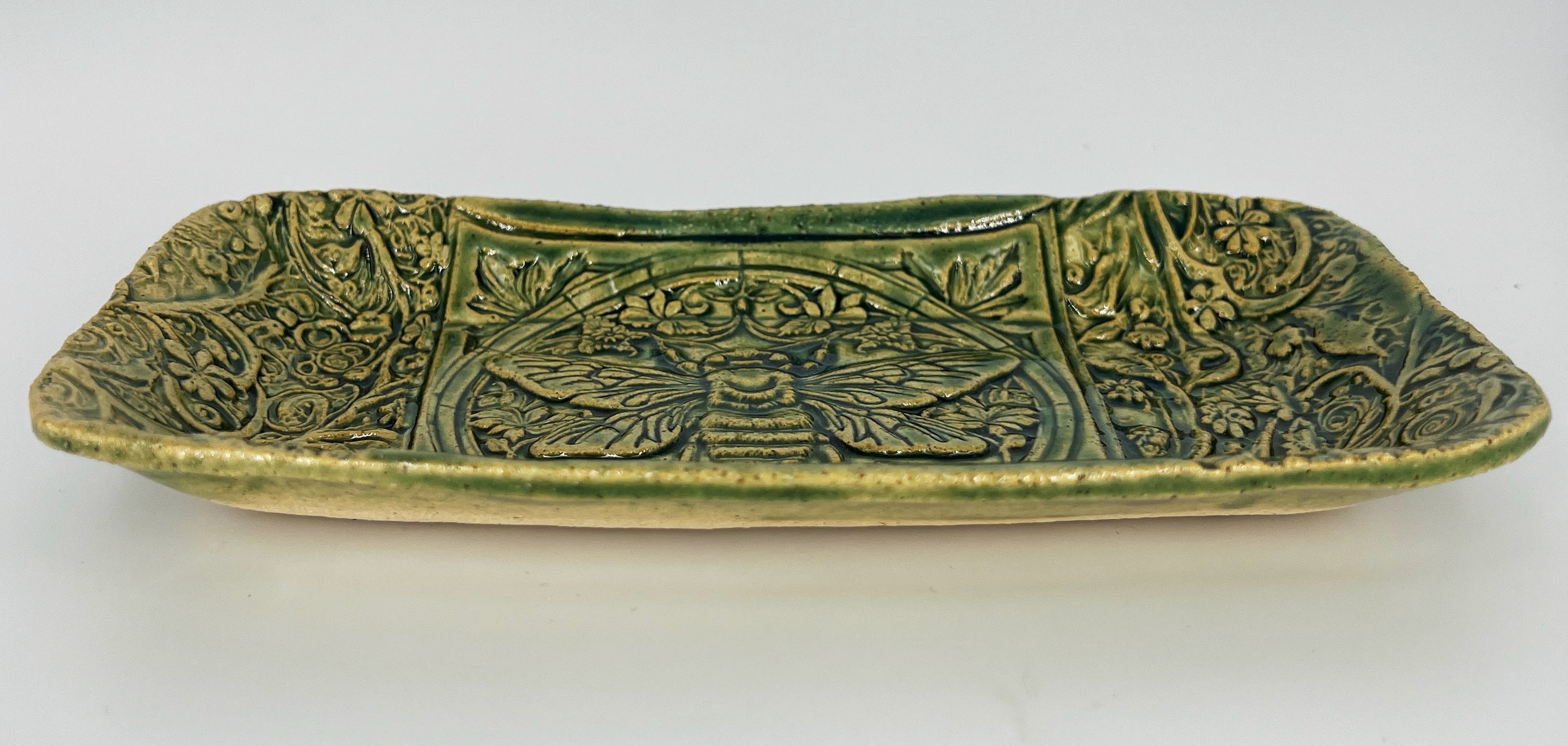 Green Bee Dish by Hooting Buddha