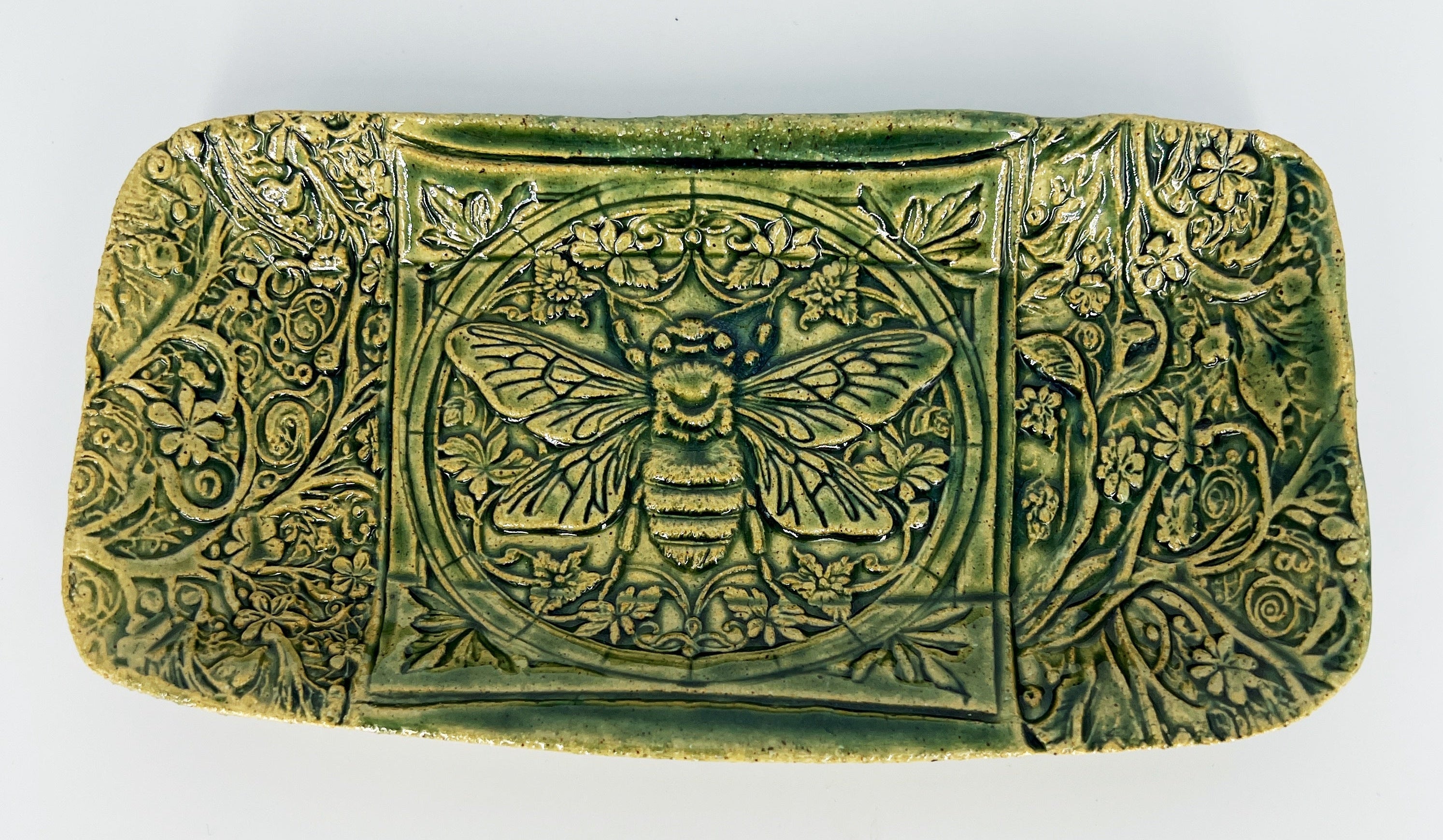 Green Bee Dish by Hooting Buddha