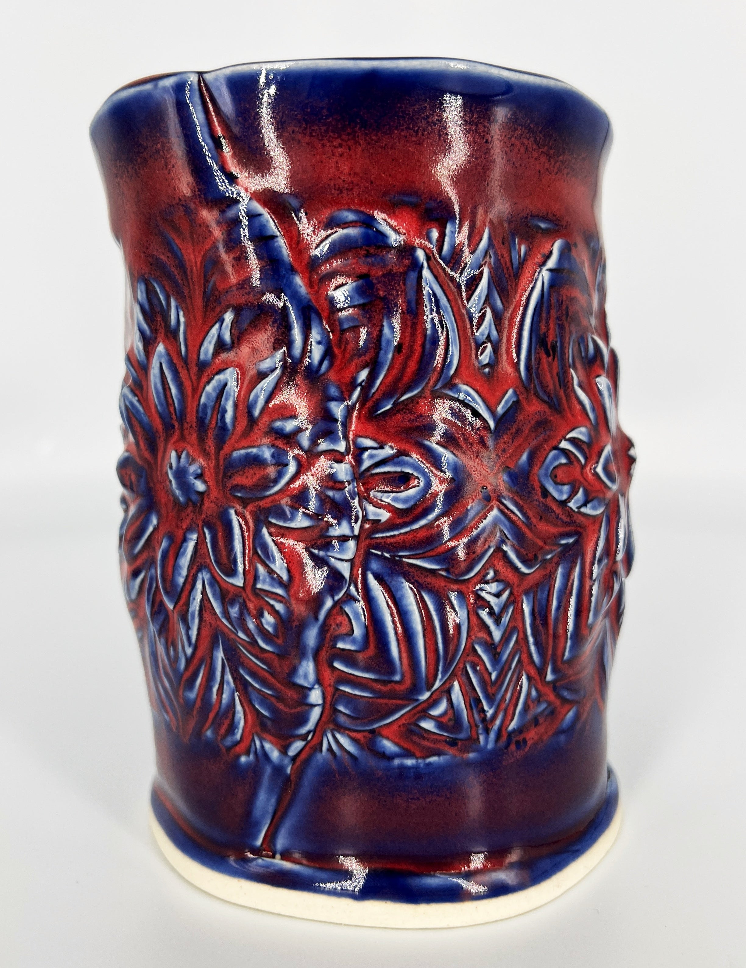 Purple Floral Planter by Hooting Buddha