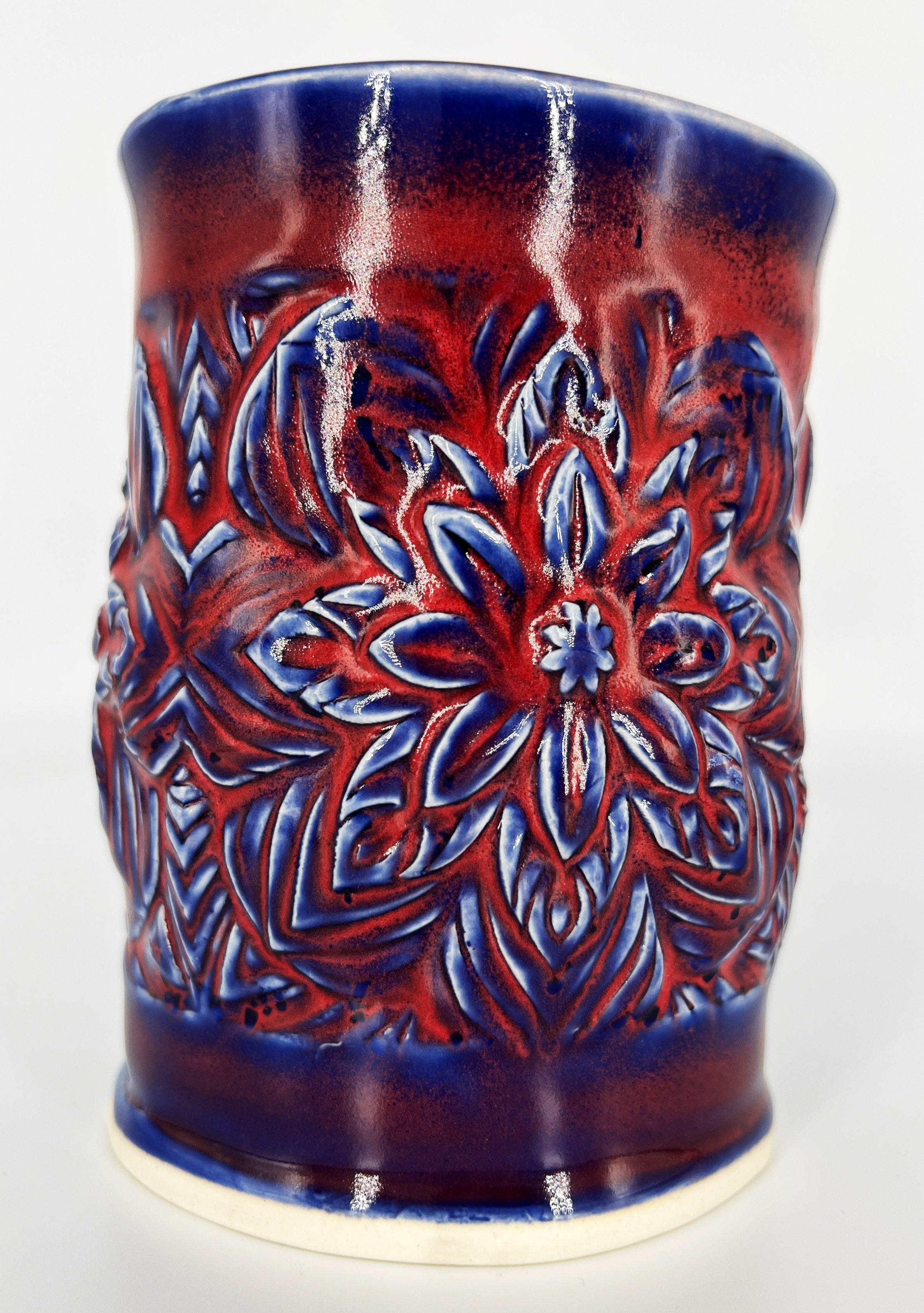 Purple Floral Planter by Hooting Buddha