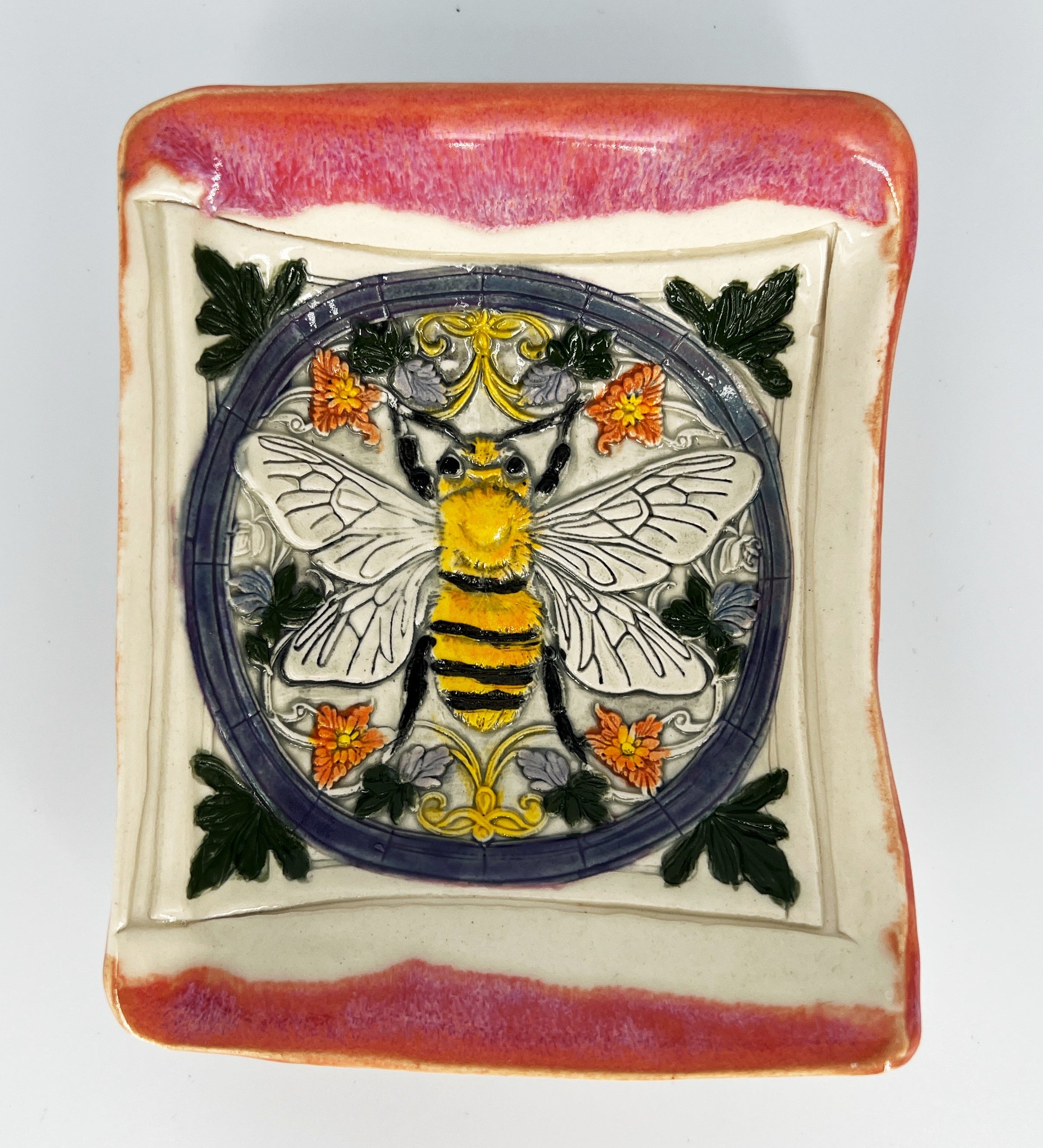Small Ceramic Bee Dish by Hooting Buddha